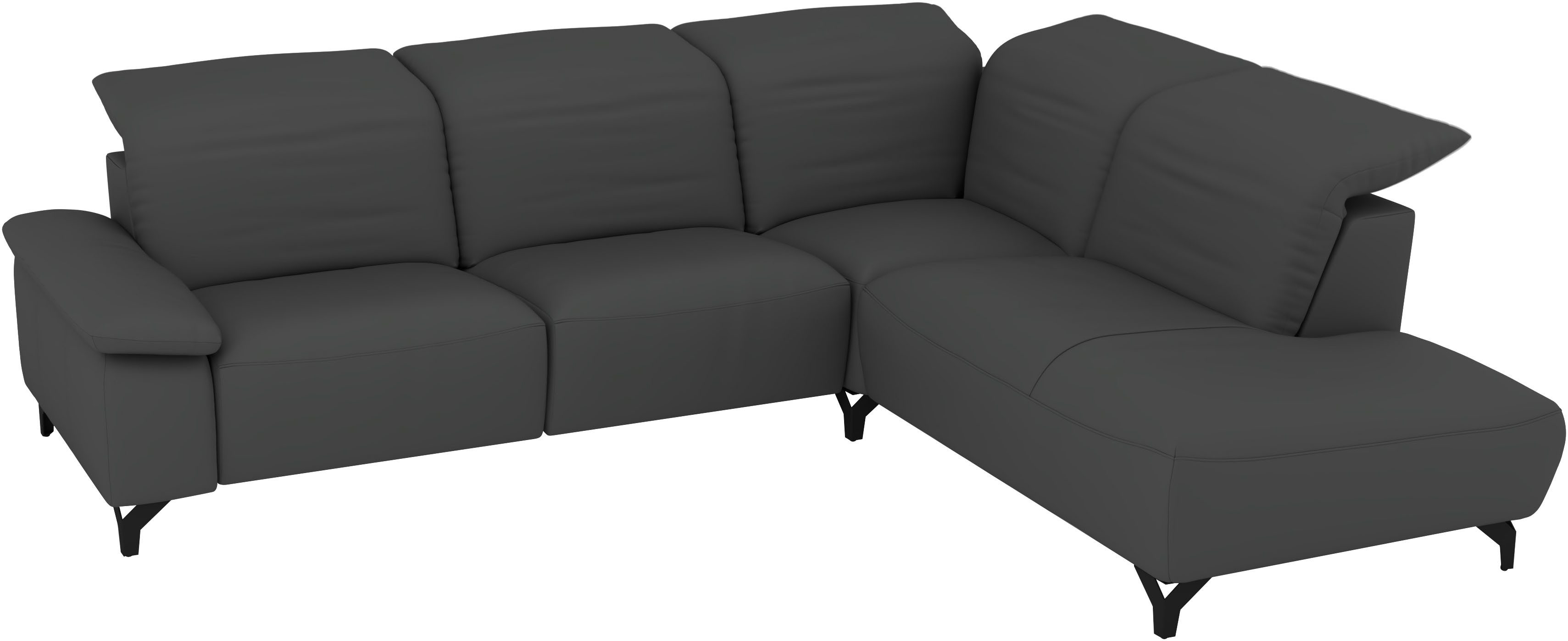 Musterring Ecksofa MR370, 3 Teile, Edles Leder in 3 Farben, Sitzkomfort nach Wahl, Maße 288 x 241 cm