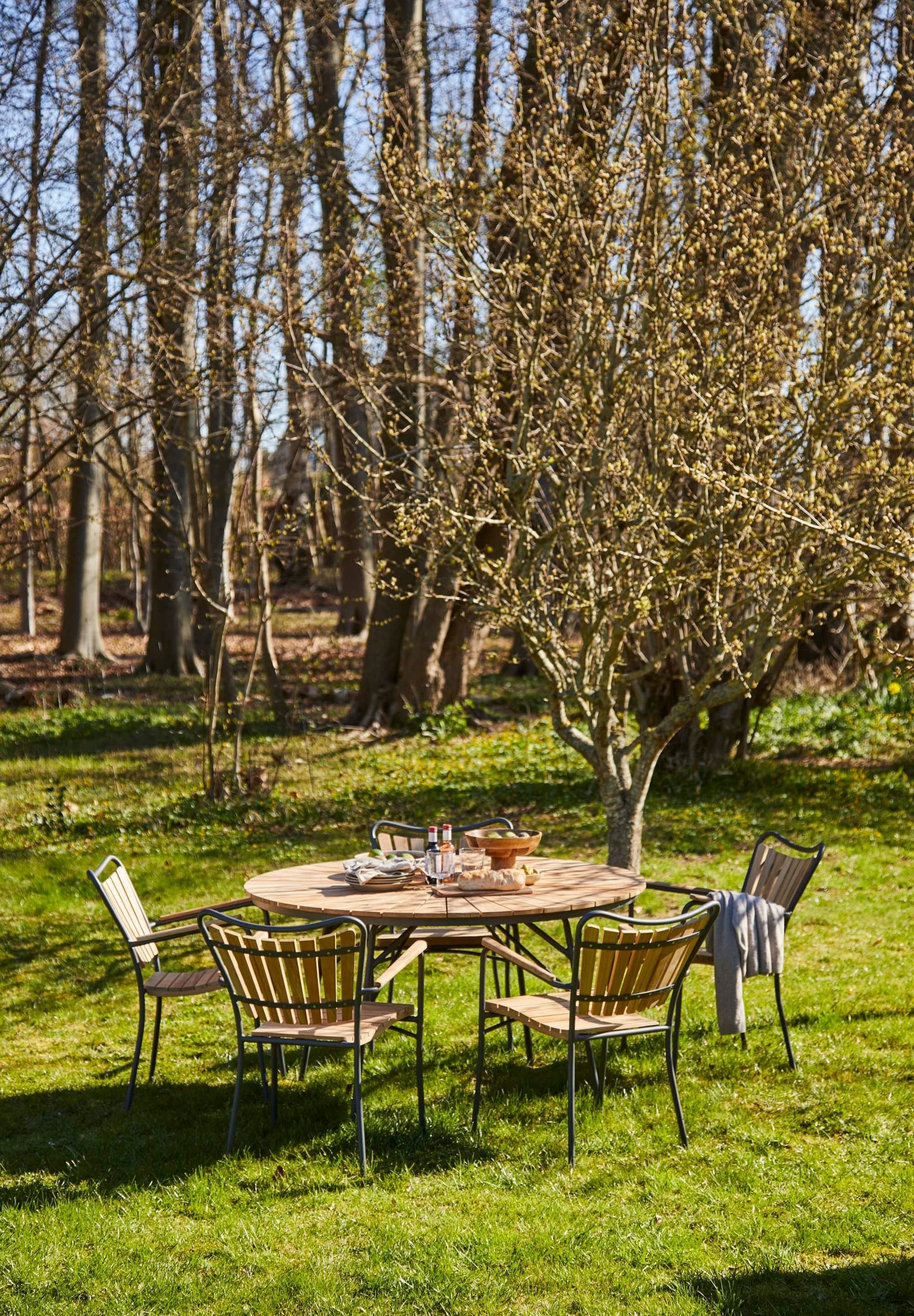 Cinas Sitzgruppe Ellen, Gartentisch, Rund, Teak, günstig online kaufen