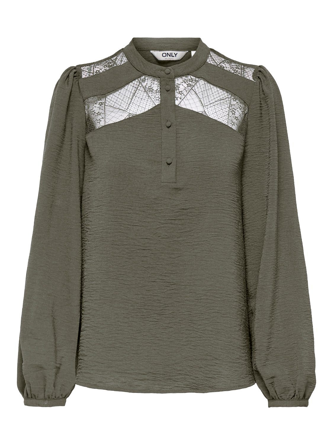 ONLY Langarmbluse ONLYOHANNA LIFE FR L/S LACE TOP WVN CS günstig online kaufen