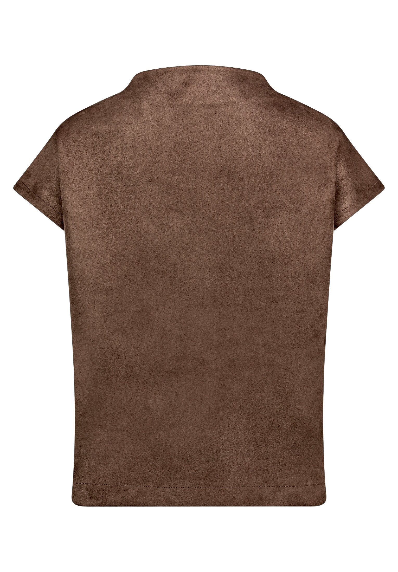 Cartoon Kurzarmshirt Damen mit Stehkragen (1-tlg)