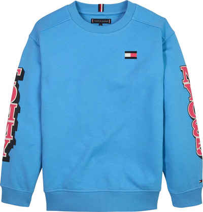 Tommy Hilfiger Sweatshirt FUN LOGO SWEATSHIRT mit Print auf den Ärmeln