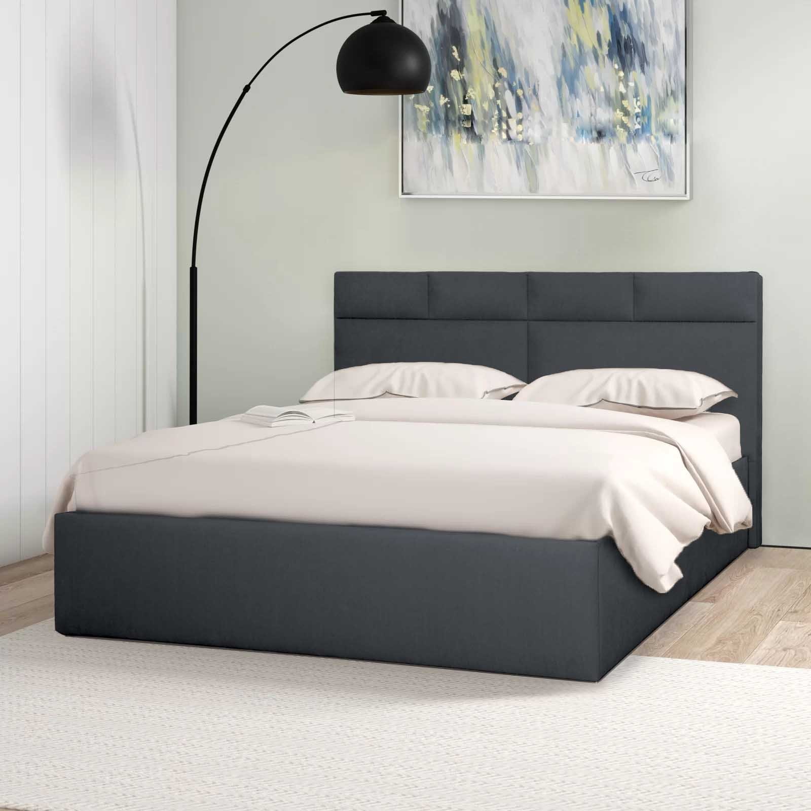 Halmon Schlafkomfort Betten Polsterbett Komo (erhältlich In 6 Größen und 5 attraktiven Farben), Seitenhöhe 40cm, inkl. Lattenrost bei Ausführung mit Matratze