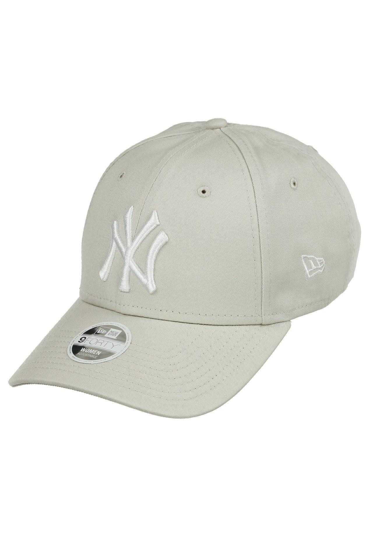 New Era Baseball Cap New York Yankees Beige MLB League Essential 9Forty Adjustable Women Ca (1-St)