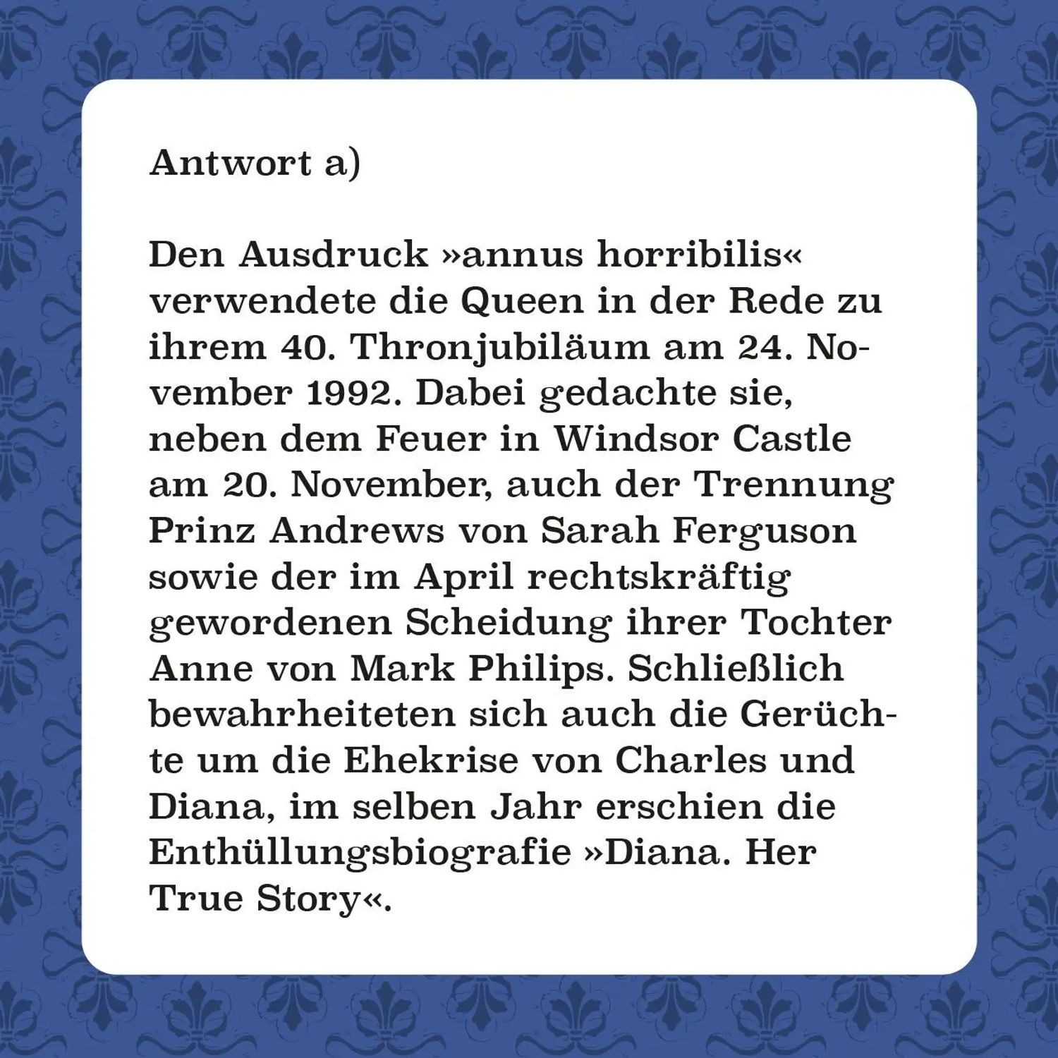 ars vivendi Spiel Royals-Quiz