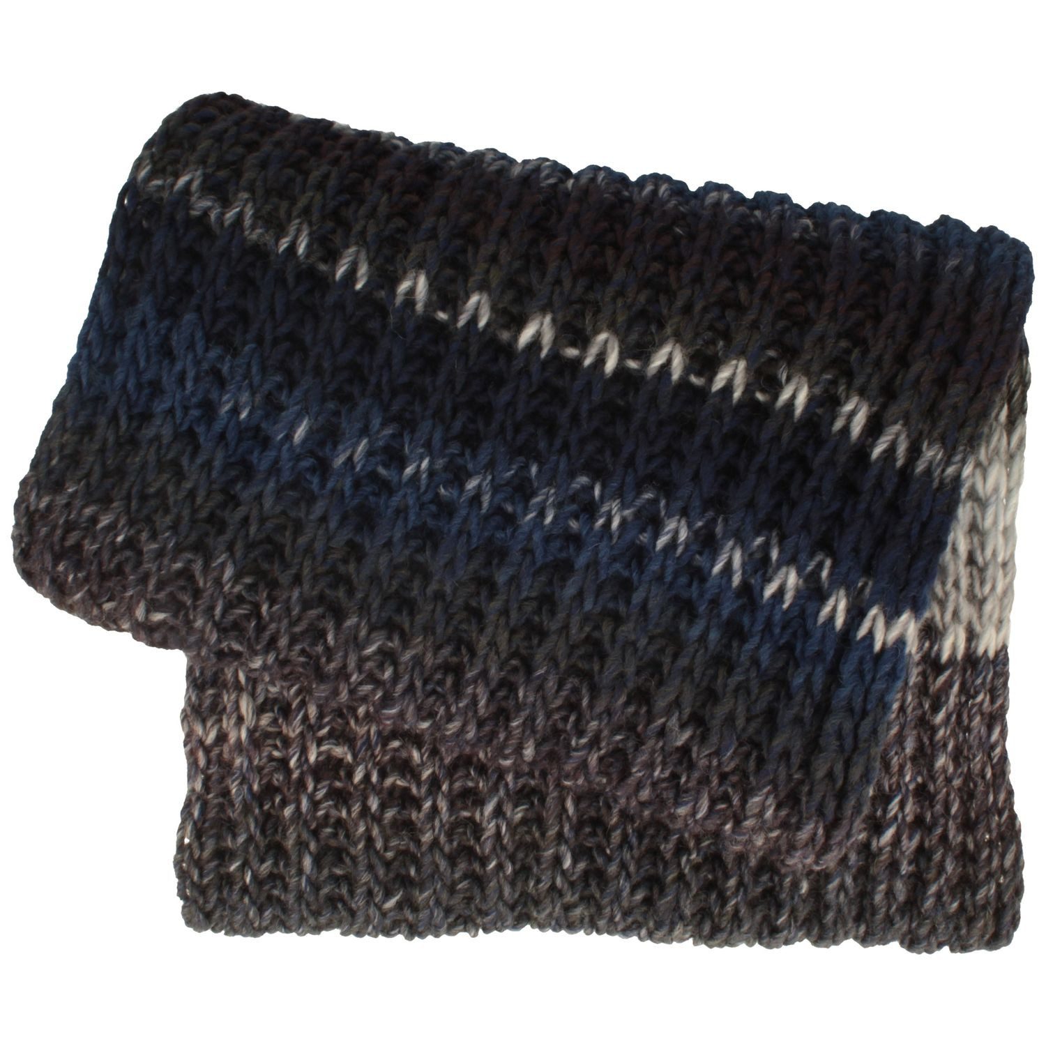 Breiter Wollschal, Warmer Melange-Farbverlauf Strickschal für Mann&Frau