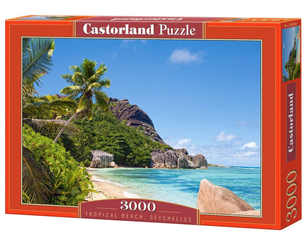 Puzzle C-300228-2 3000 Beach,Seychelles,Puzzle Castorland Puzzleteile Tropical Castorland Te,