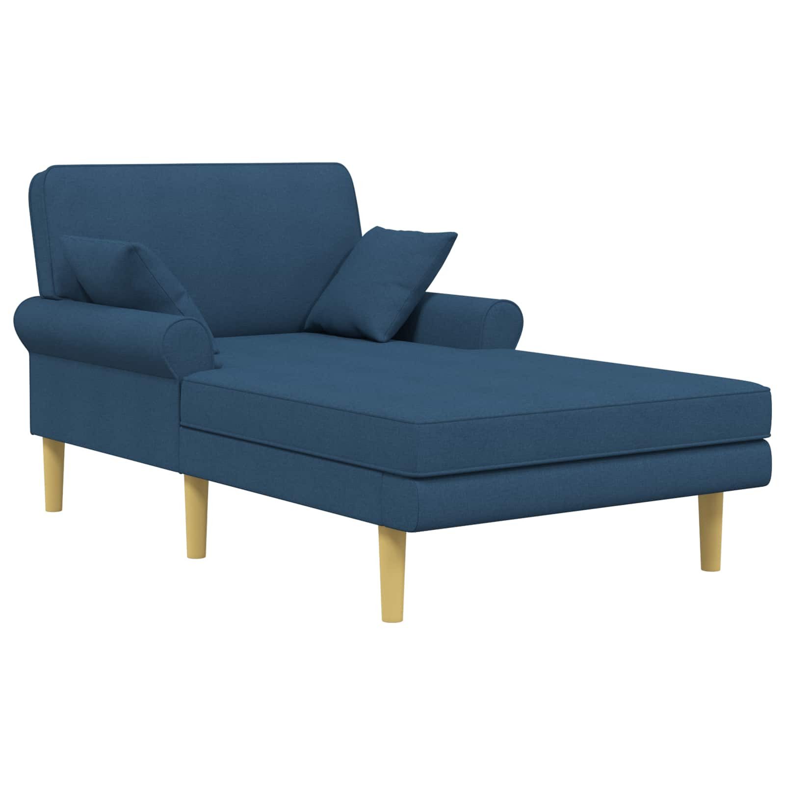 vidaXL Chaiselongue Chaiselongue Blau Stoff, 1 Teile
