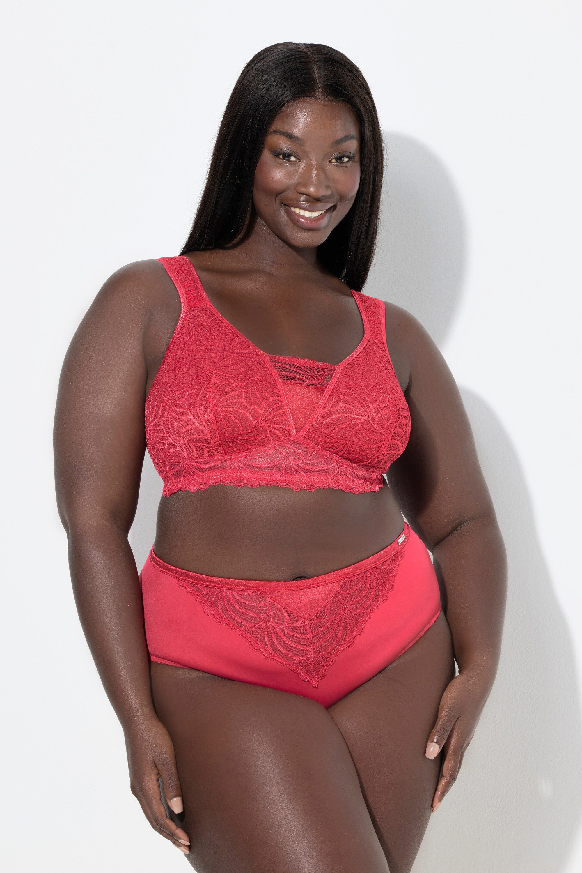 Ulla Popken Bügelloser BH Bralette Spitze ohne Bügel