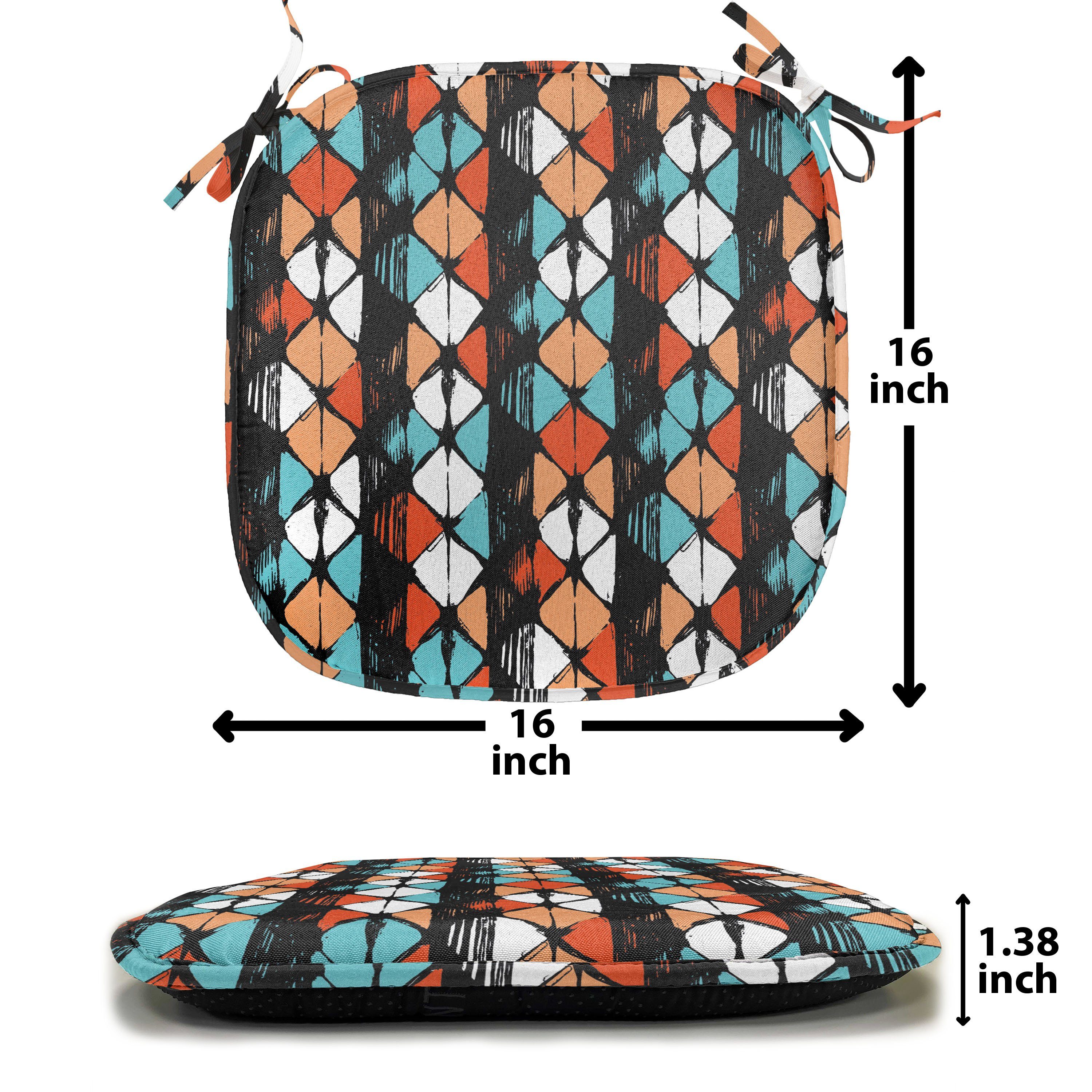 Geometrisch wasserfestes für Entwurf Stuhlkissen Hexagon Moderne Riemen mit Abakuhaus Kissen Küchensitze, Dekoratives