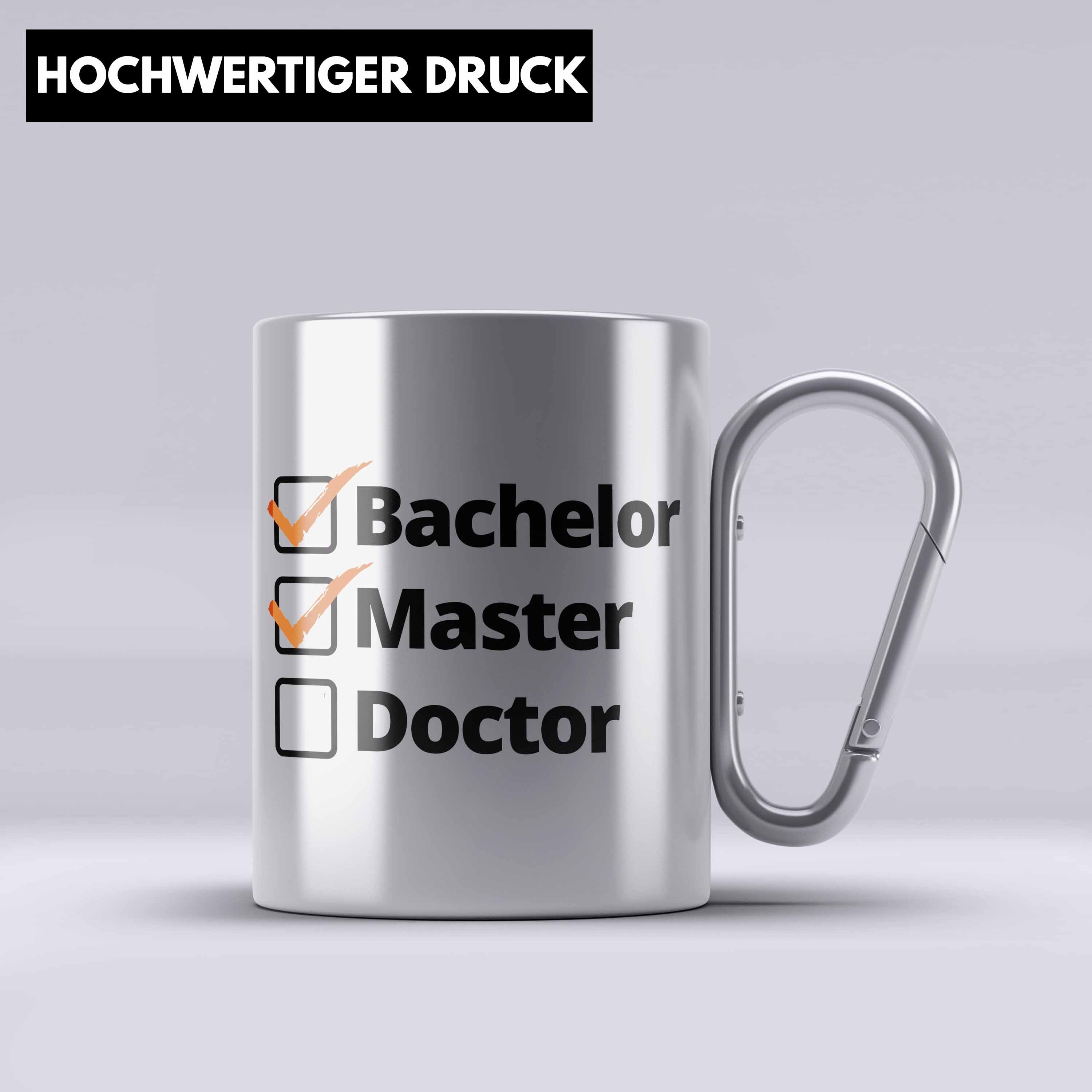 Trendation Thermotasse Bachelor Geschenk Abschluss Edelstahl Tasse Spruch Master Graduation B