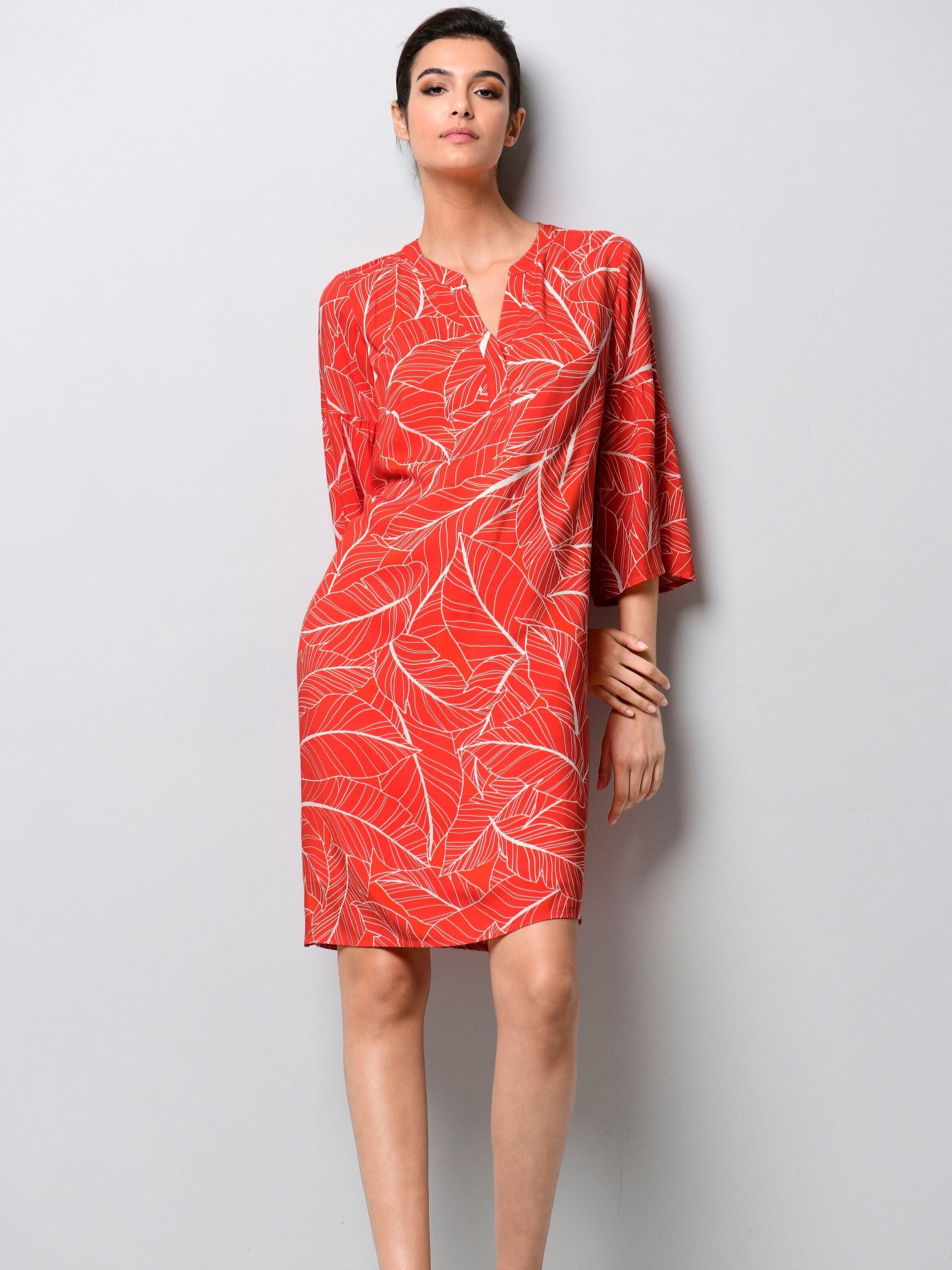 Druckkleid Kleid in grafischem Dessin