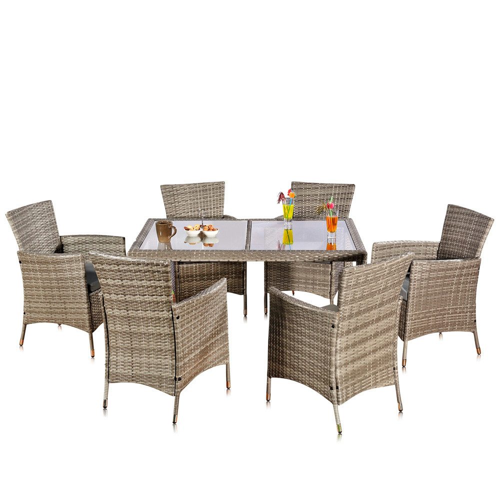 Sitzgruppe Sitzgruppe Gartengruppe Gartenmöbel Esstisch 6 Stühle Tisch Gartenset