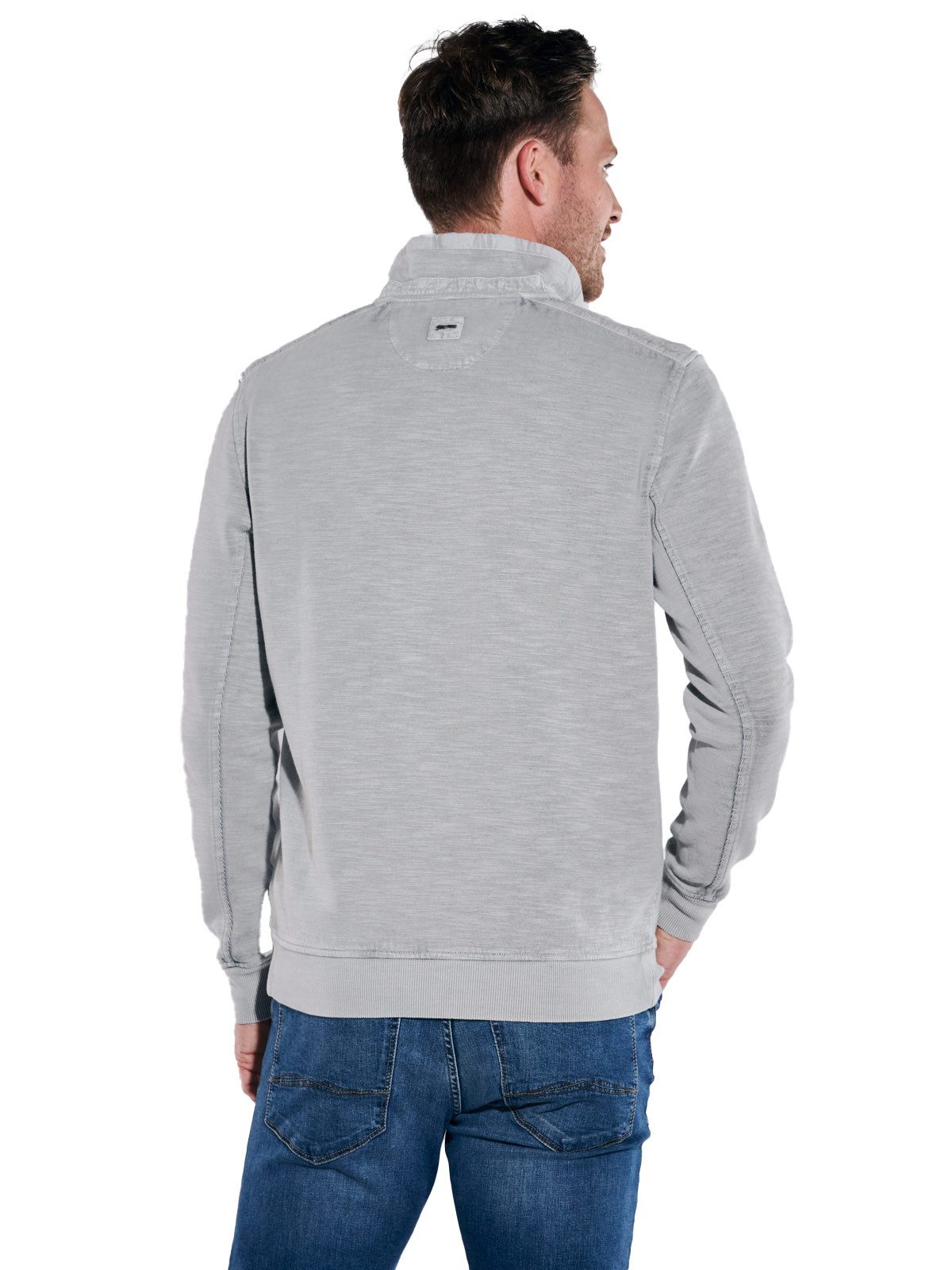 Engbers Sweatshirt engbers Herren Sweatshirt mit Troyerkragen, Hellgrau günstig online kaufen