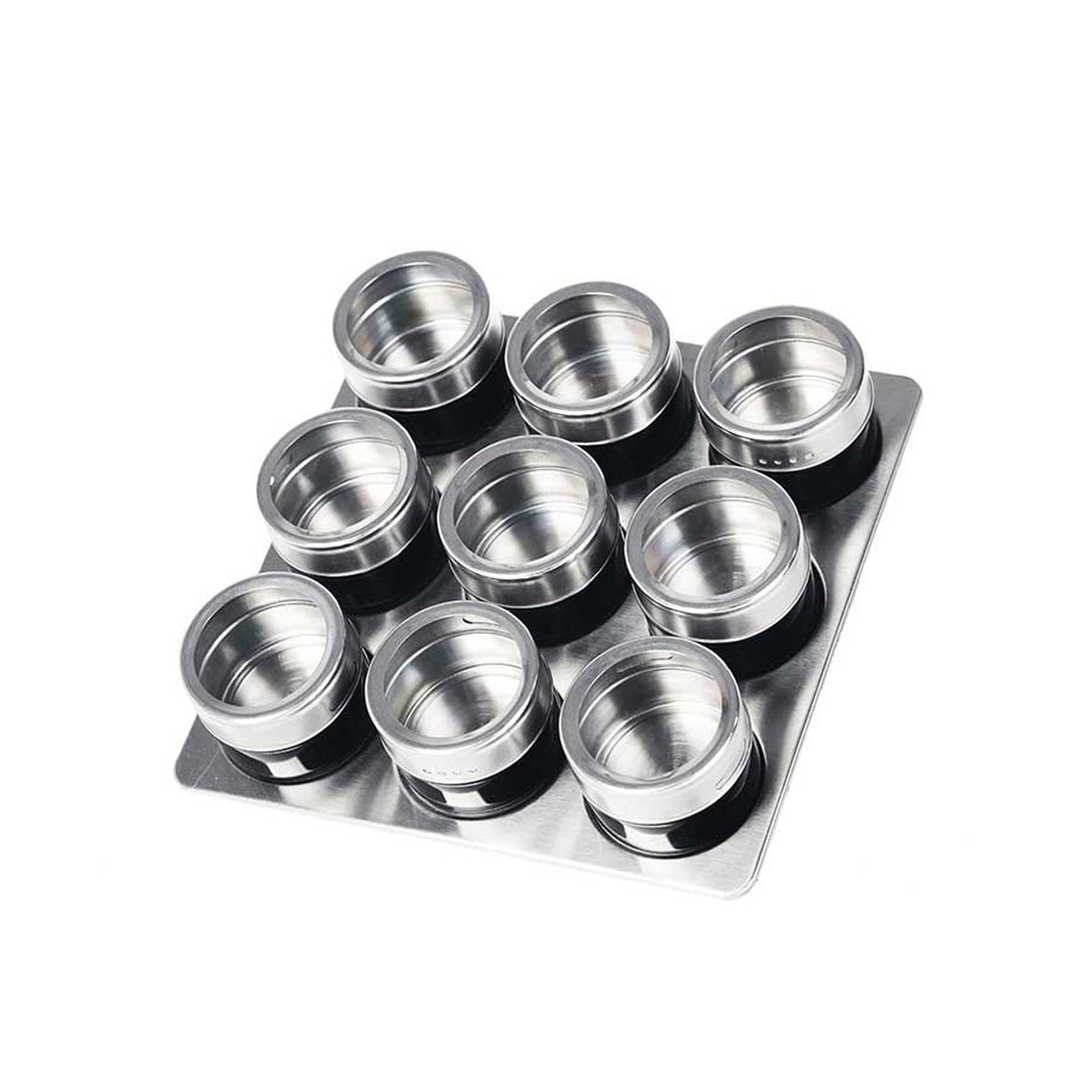 Neuetischkultur 10-teilig Black, Gewürzdosen-Set Gewürzbehälter (Set, 10-tlg) Edelstahl, Metallic