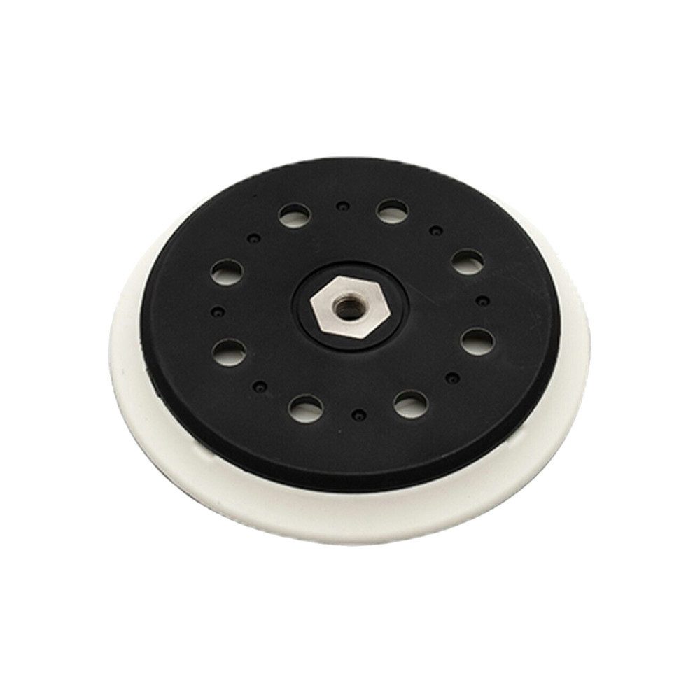 Trade-Shop Schleifteller passend für Makita BO6050, BO6050J ersetzt 197315-5, 197314-7, ø 150.00 mm, 1-St., Aufnahme: M8 / Härtegrad: hart / Anzahl der Löcher: 15