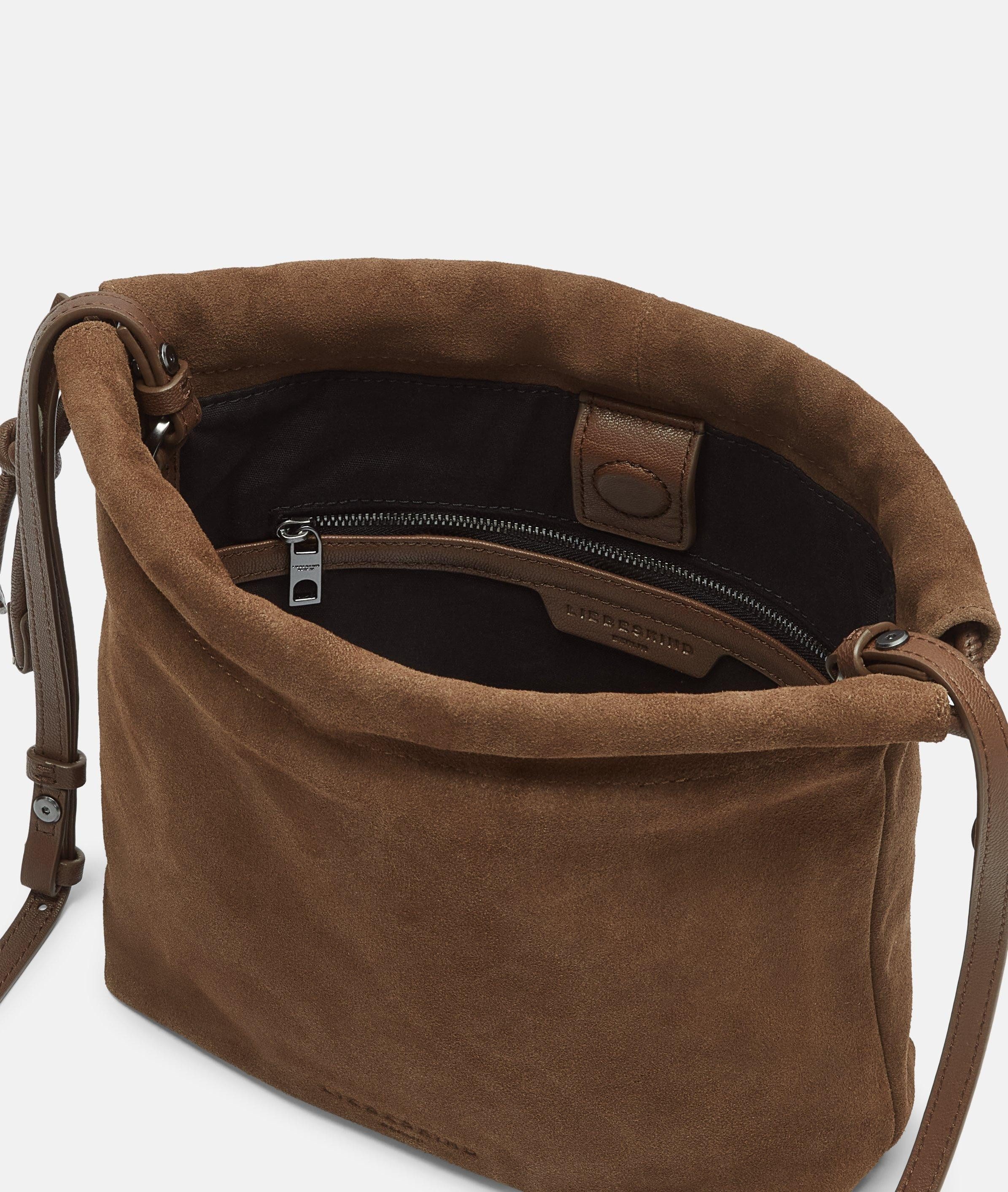 Liebeskind Berlin Schultertasche Lya Hobo S, Handliche Beuteltasche aus Veloursleder