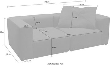 andas 2-Sitzer Utvik bestehend aus 2 Eckelementen, bestehend aus einzelnen Modulen für individuelle Zusammenstellung