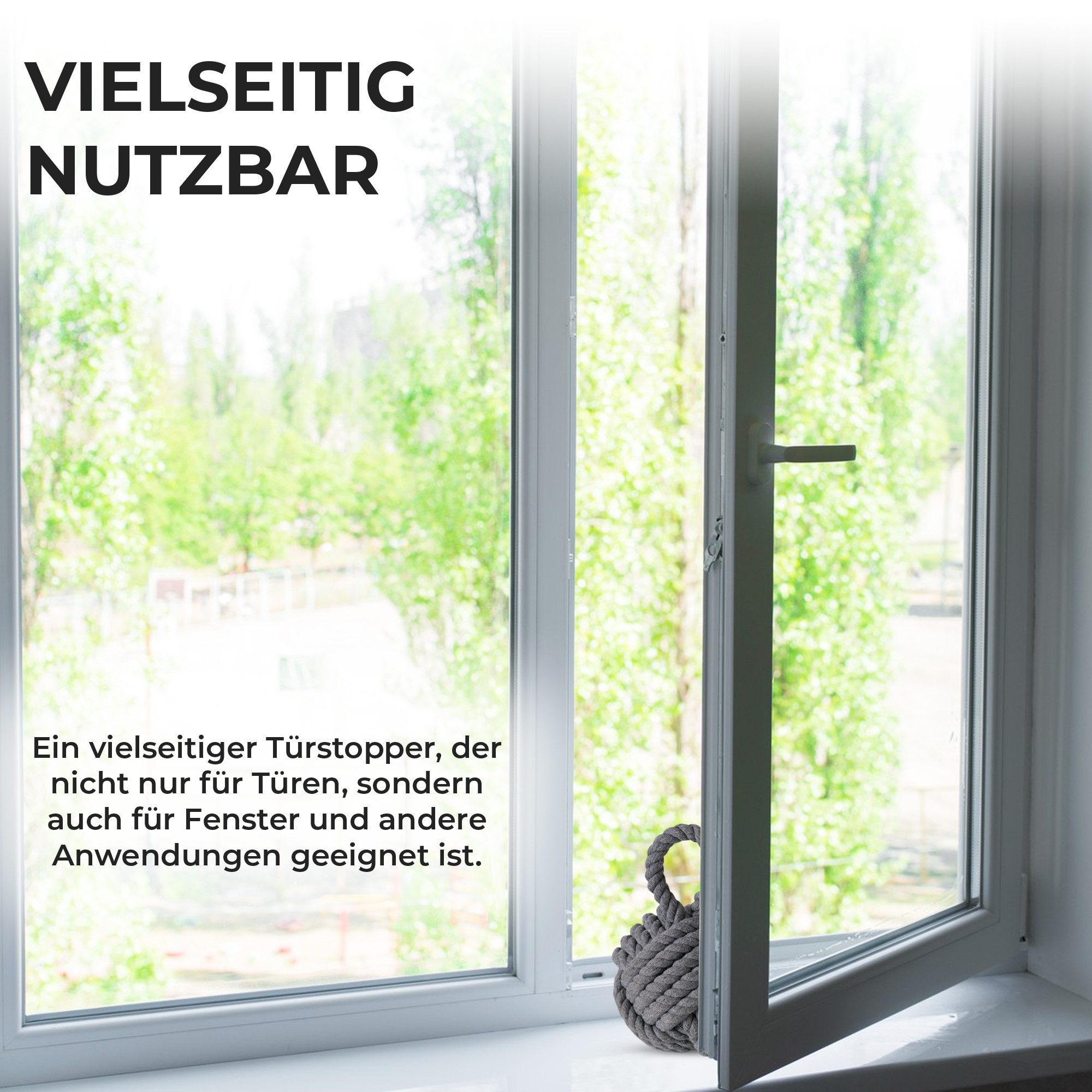 Topanbieter999 Türstopper Topanbieter999 Türstopper (2er Set), Jute grau und weiß – Bild 5 von 5
