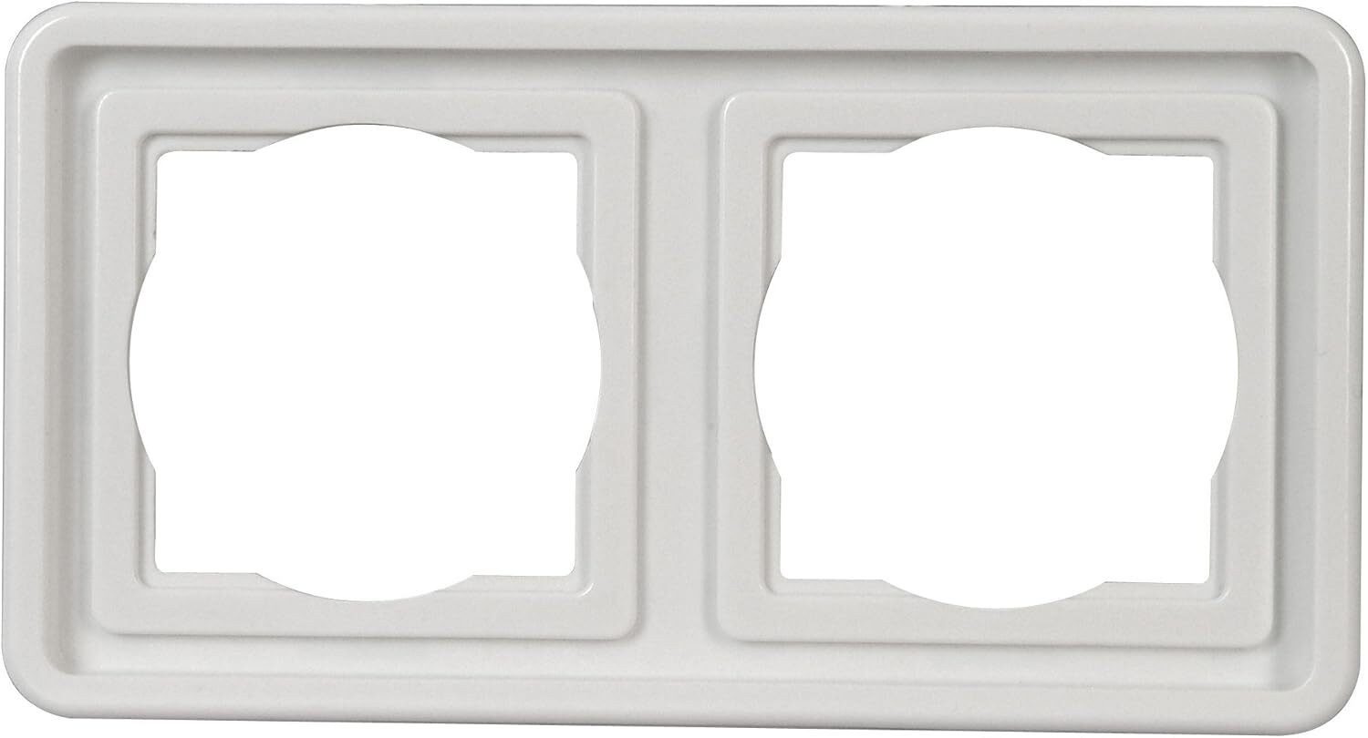 Kopp Schalter Kopp 302402074 2-fach Rahmen Feuchtraum IP44 Weiß (C), Standard UP arktisweiß Schalter Steckdosen Taster