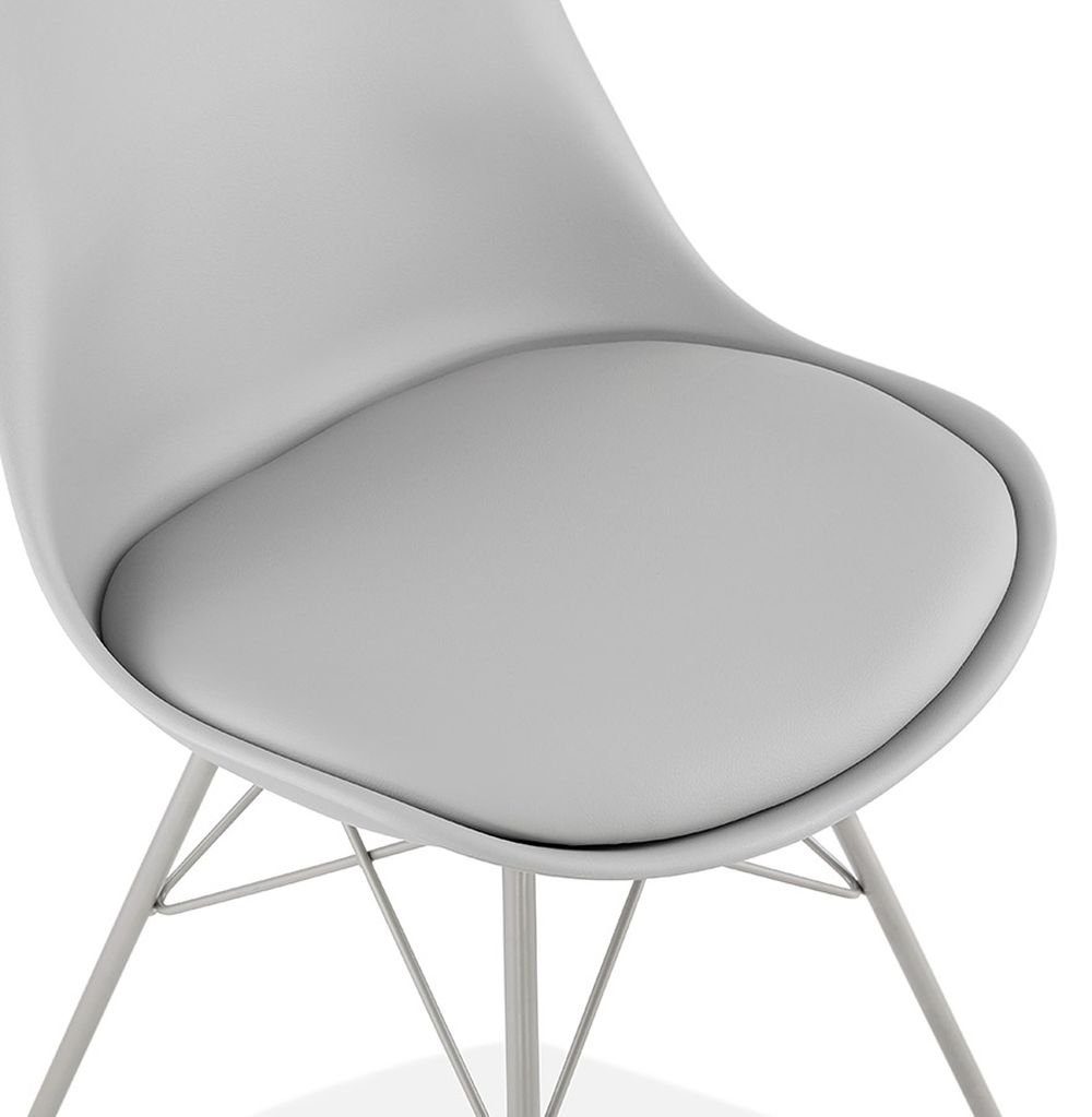 x PATRIZIA 45 (grey) Stuhl Esszimmerstuhl Polym Plastic 55 KADIMA Grau DESIGN