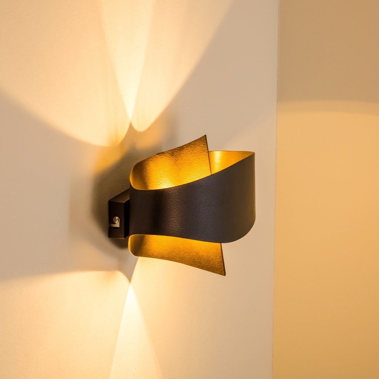 ohne in fliessendem »Aschi« Strahler Bronze/Braun, Wandlampe aus Design 2xG9 mit organisch Leuchtmittel, Metall Watt, 33 im Wandleuchte hofstein Lichteffekt