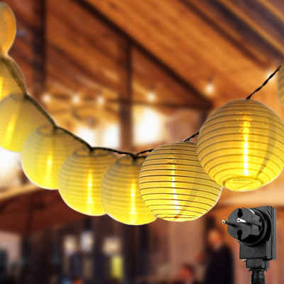 Salcar LED-Lichterkette 10m/20m Lampions Lichterkette Outdoor Laterne LED