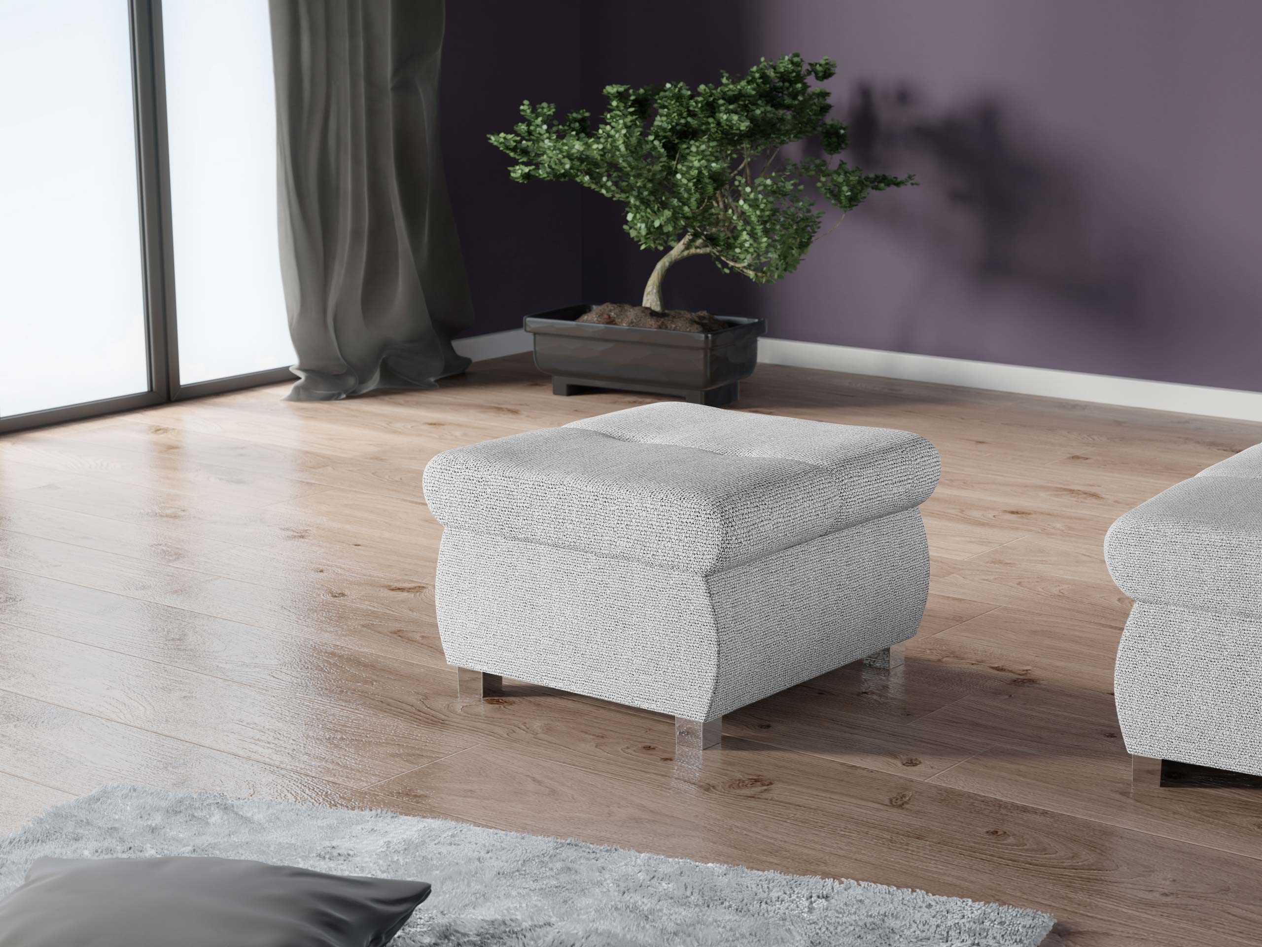 MIRJAN24 Polsterhocker Orkan Klein, Holzkonstruktion, 60x60x39 günstig online kaufen