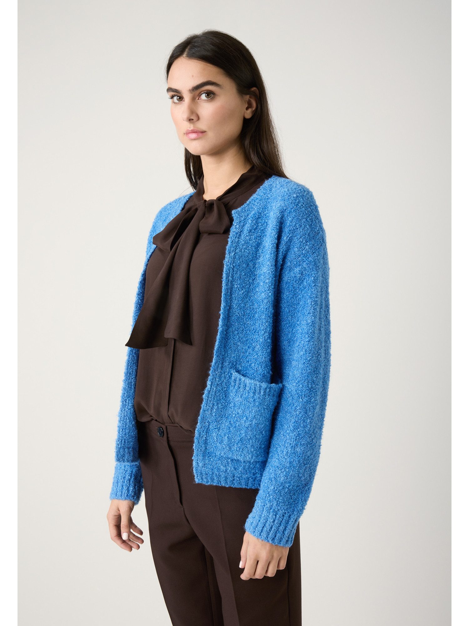 MORE&MORE Strickjacke Bouclé Cardigan günstig online kaufen