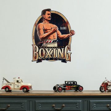 Moritz Metallschild Box Studio Motivation Boxer Sport Sparring, Blechschild 47 x 59 cm Retro Vintage Wand Schild Küche