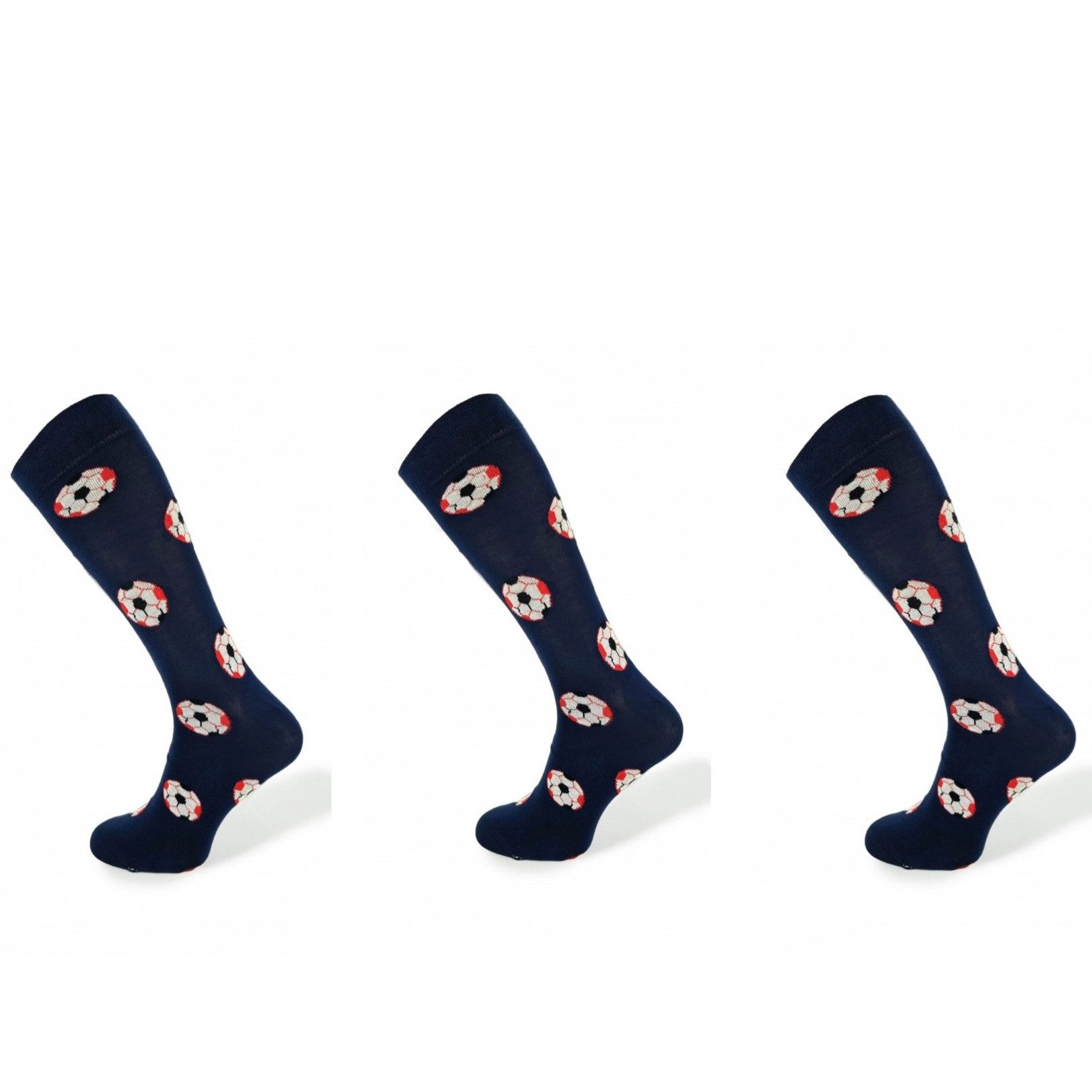 Aurellie Носки Носки für Herren mit Fußballmuster Herrensocken (3-Paar)