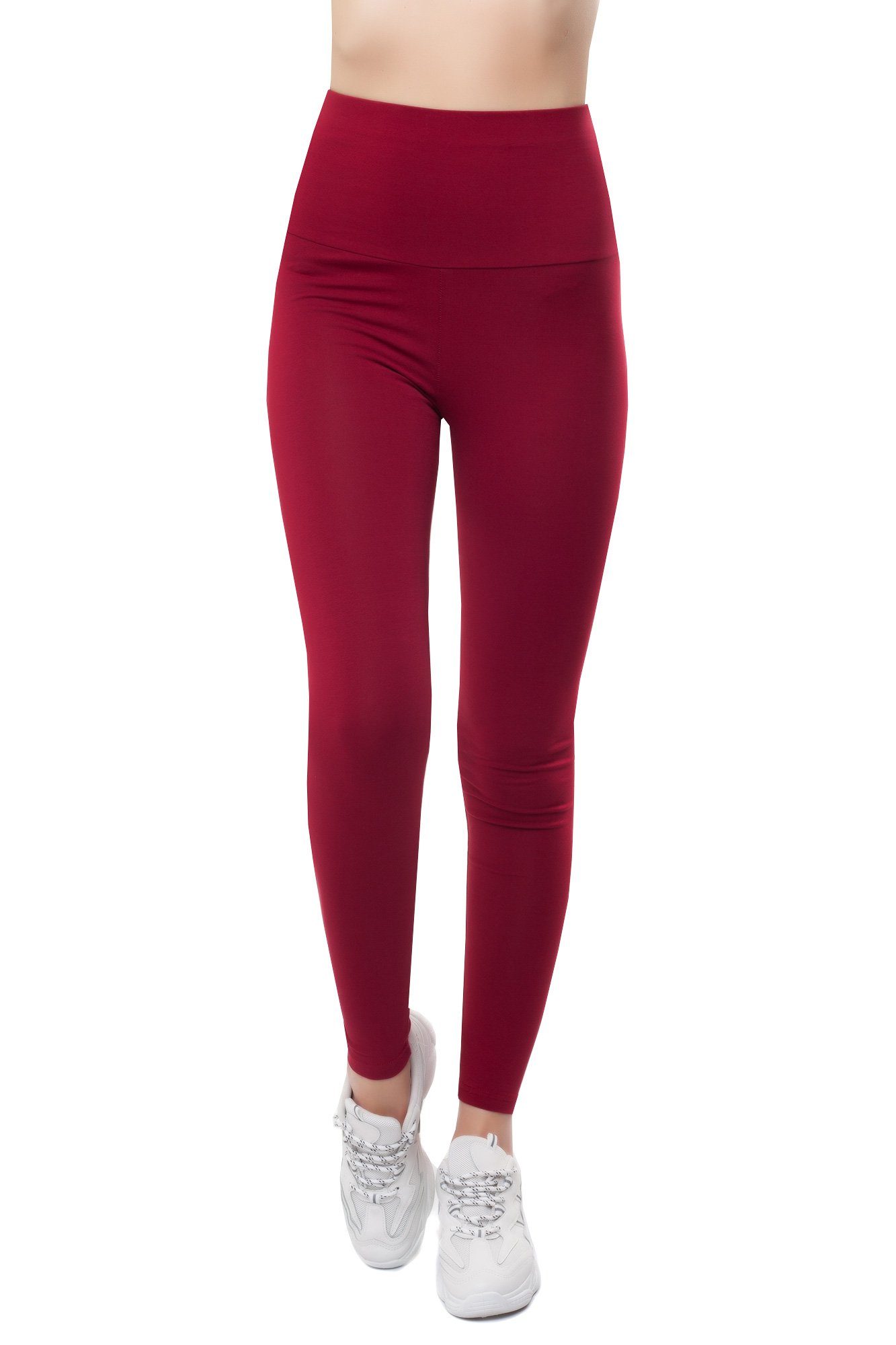 Bongual Highwaist Leggings Baumwollmix mit breitem günstig online kaufen