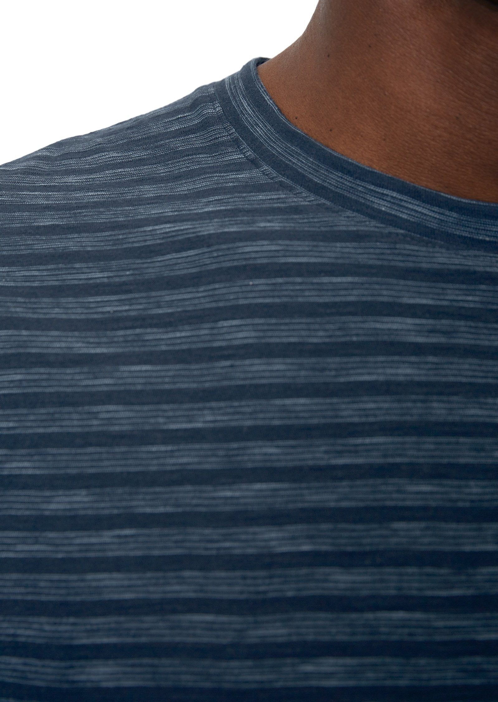 Slub-Jersey T-Shirt in softem dunkelblau Marc O'Polo