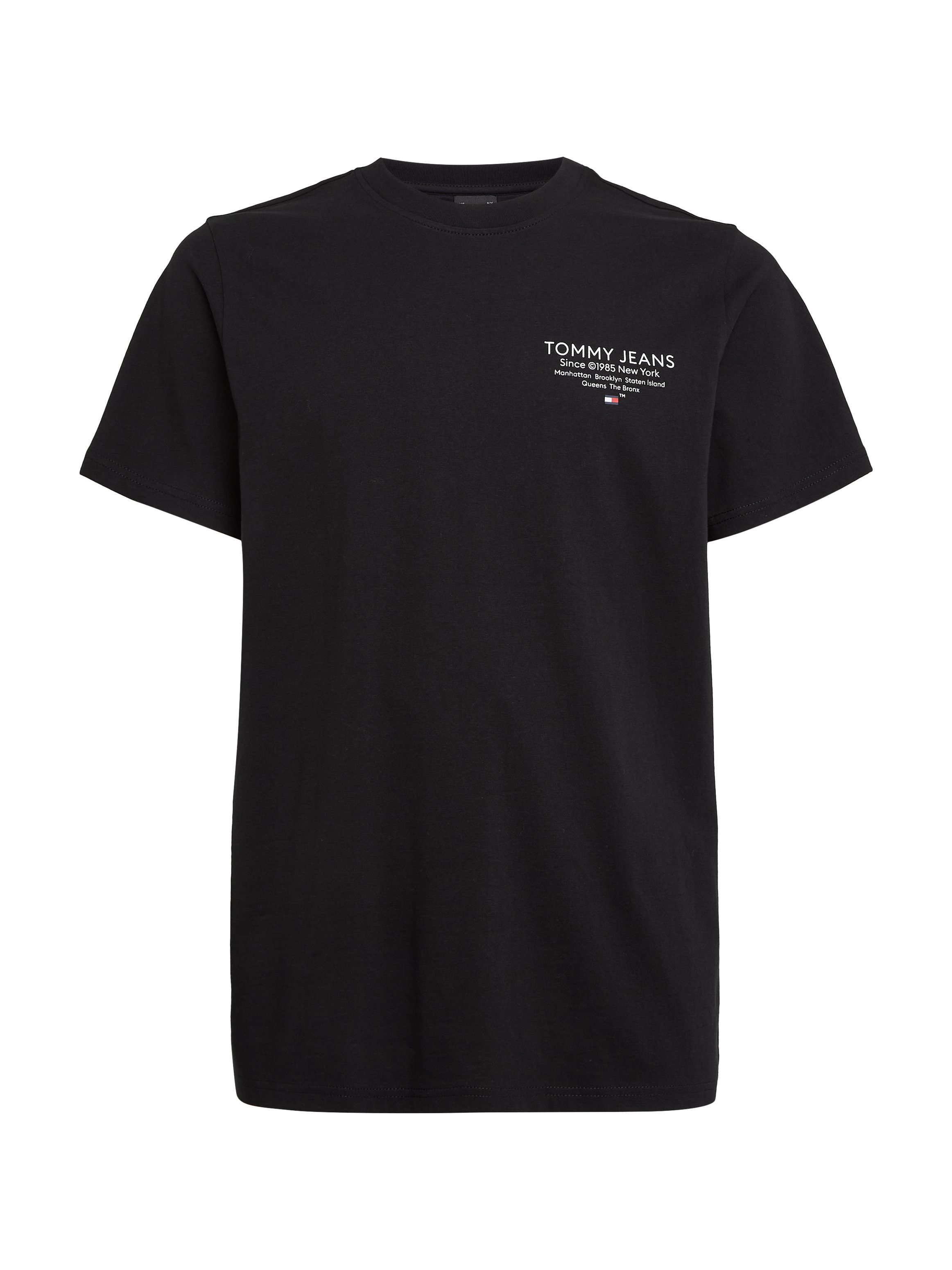 Tommy Jeans T-Shirt TJM SLIM Tommy GRAPHIC Logodruck mit Jeans TEE ESSTNL EXT Black