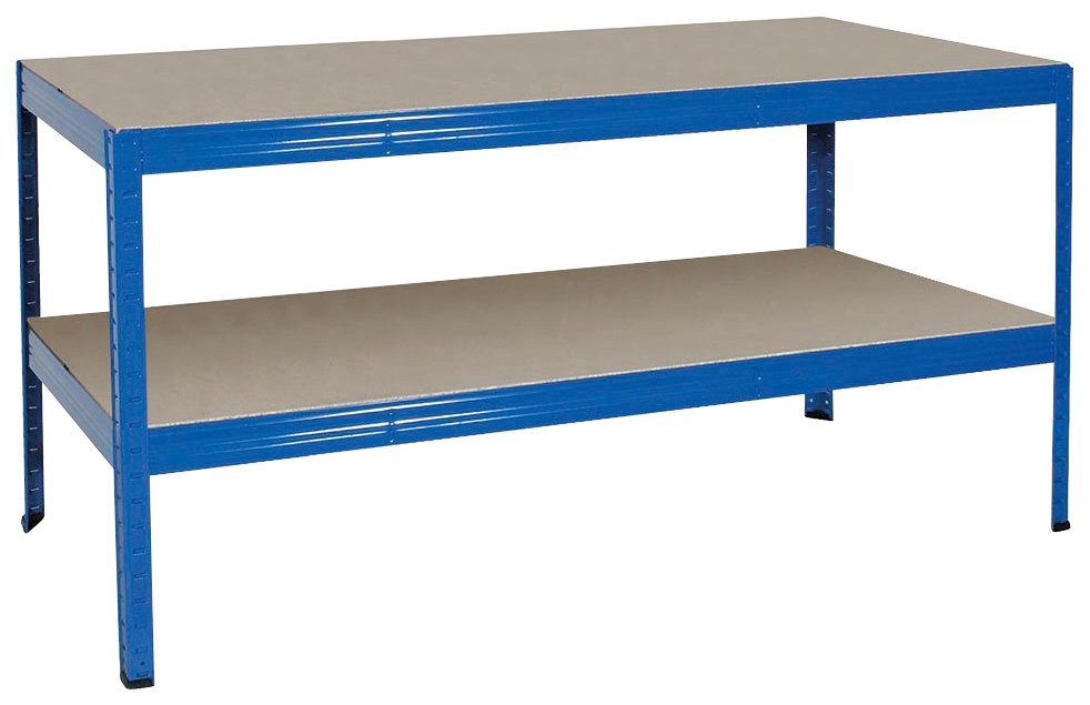 Werkbank, 1800x600x900 mm, Gesamttragkraft 700 kg, RAL 5010 enzianblau