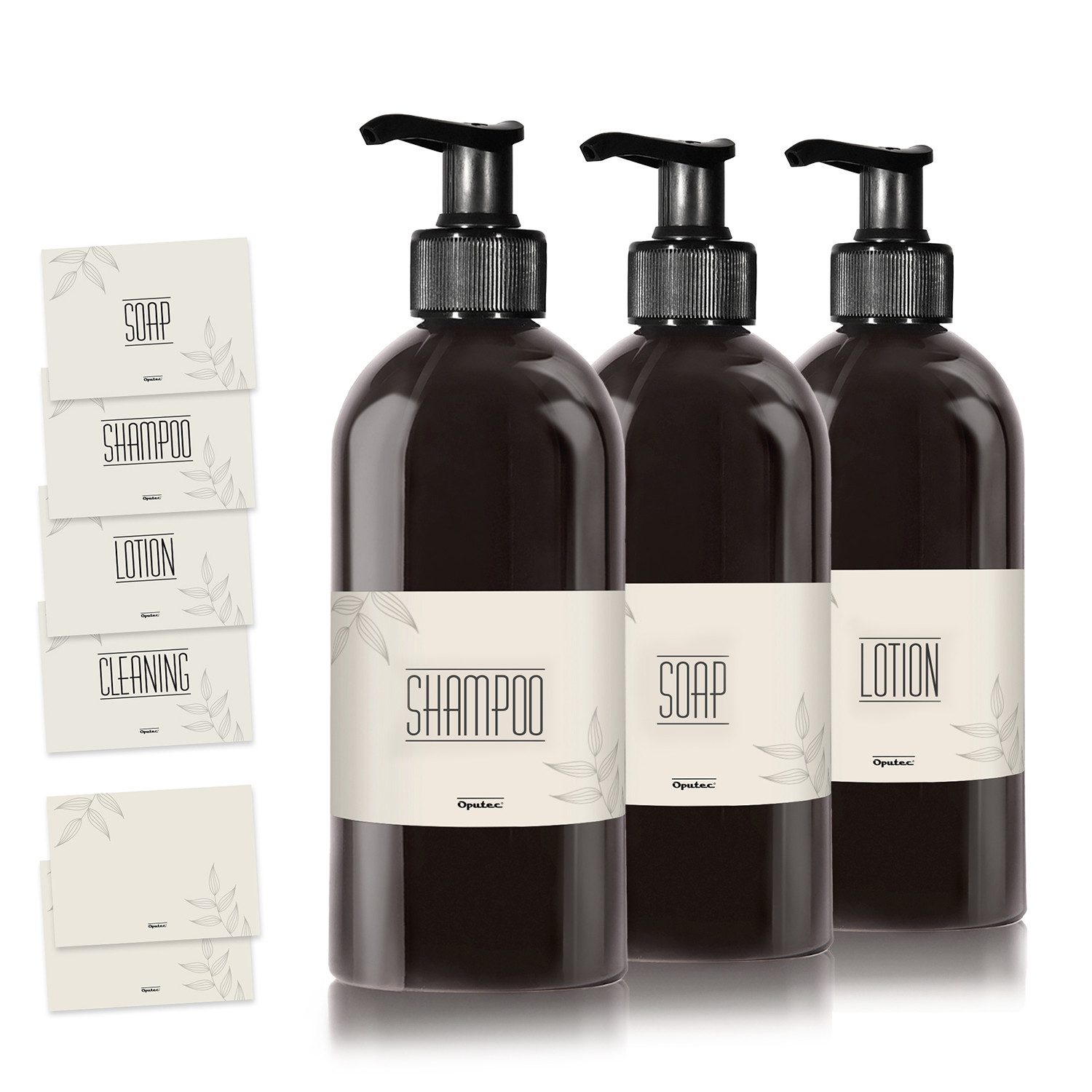 Oputec Seifenspender 3 x 500ml Seifenspender aus Kunststoff schwarz zum Bef günstig online kaufen