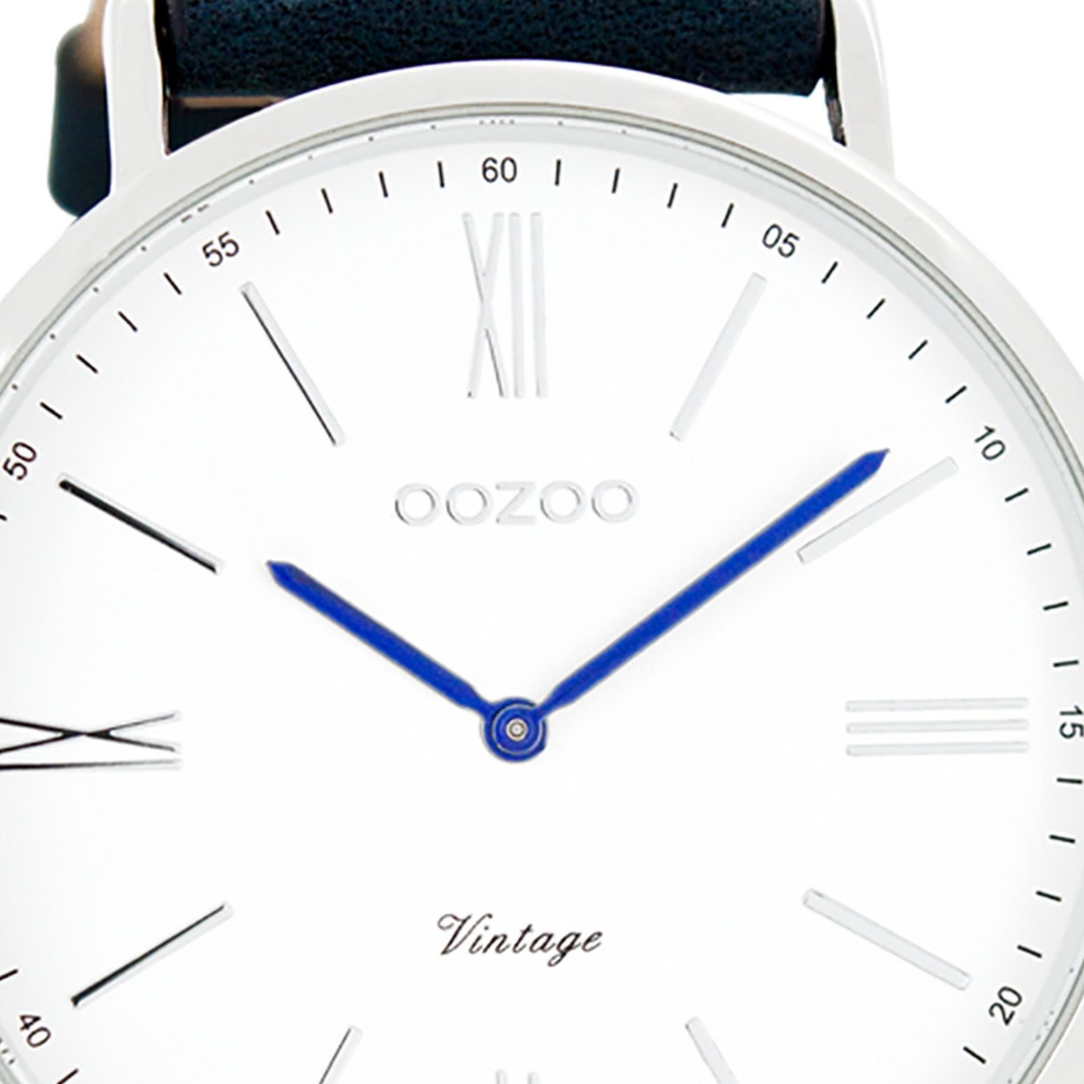 OOZOO Quarzuhr Oozoo Unisex Armbanduhr Vintage Analog, (Analoguhr), Damen, Herrenuhr rund, groß (ca. 44mm) Lederarmband, Fashion-Style