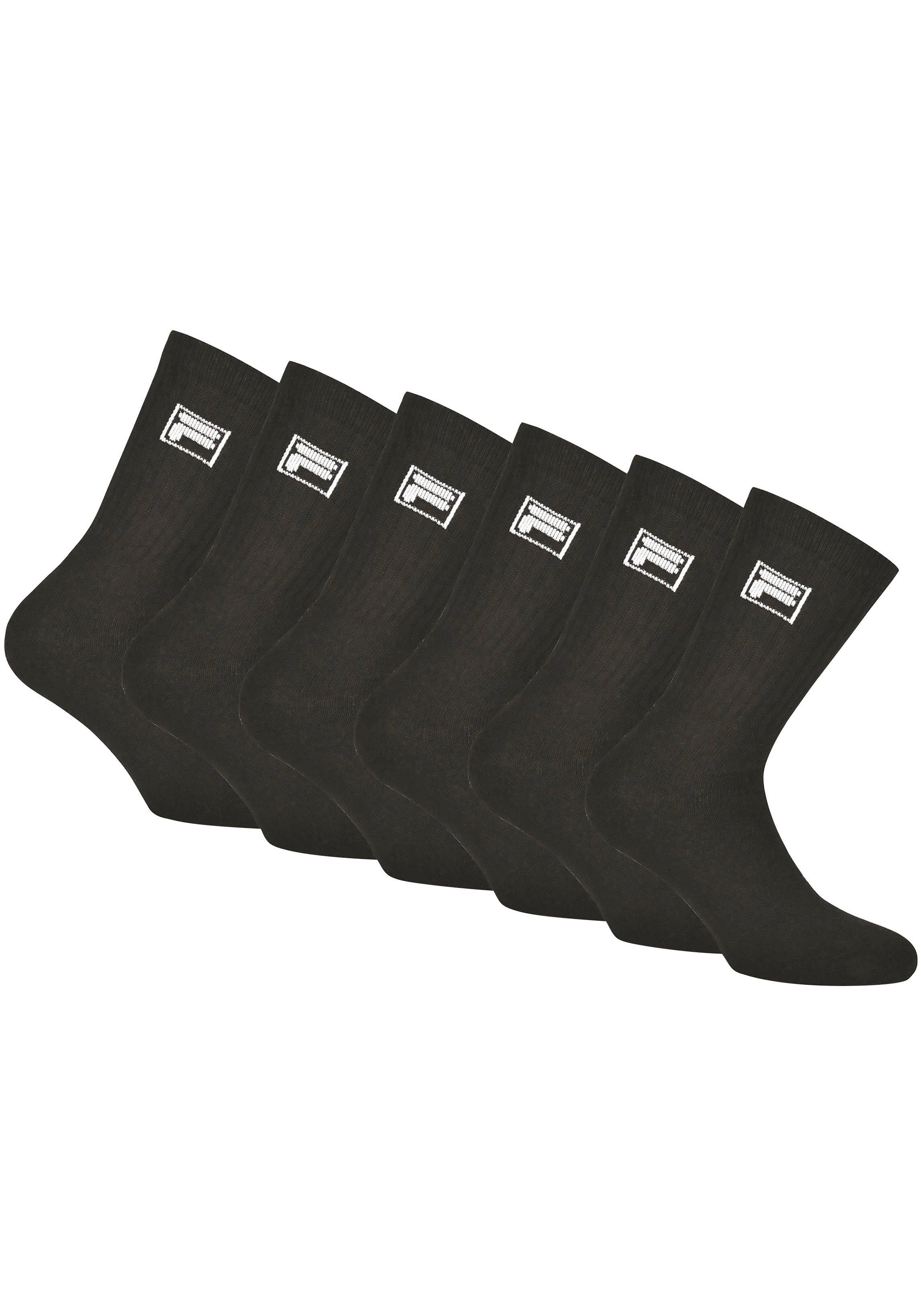 Fila Sportsocken (Packung, 6-Paar) Klassische Tennissocken im 6er Pack black