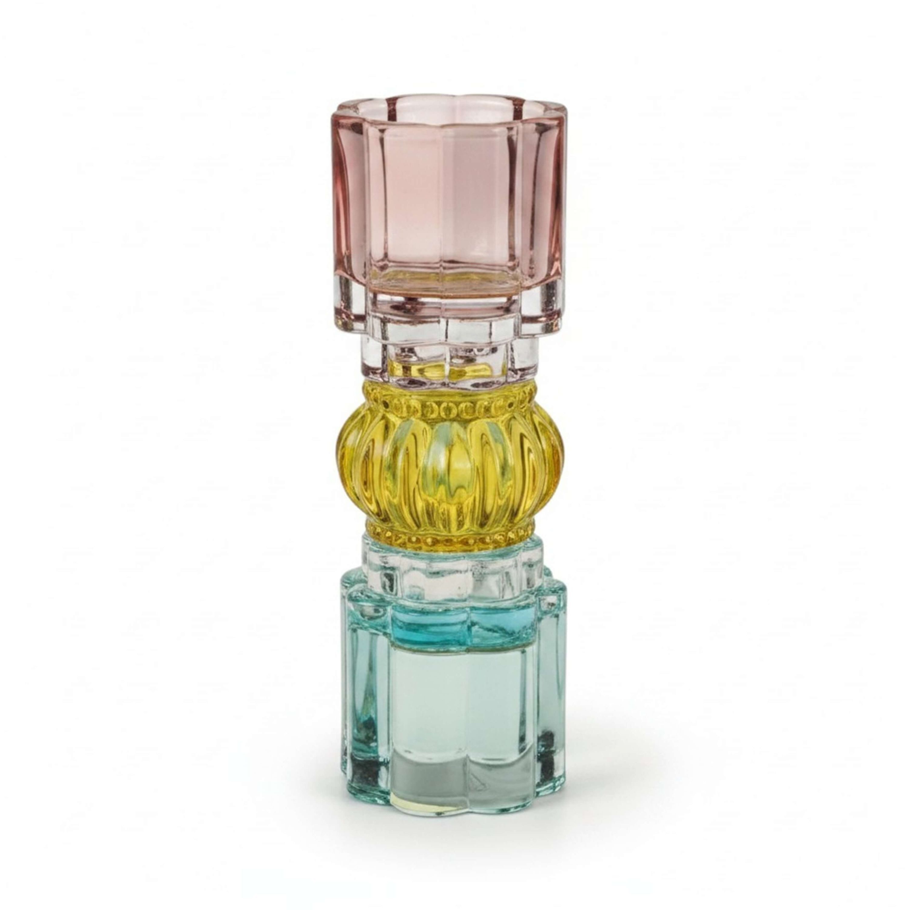 Werner Voß Windlicht Kerzenhalter Glas wendbar bunt 20,5 cm Deko Wohnaccessoire modern