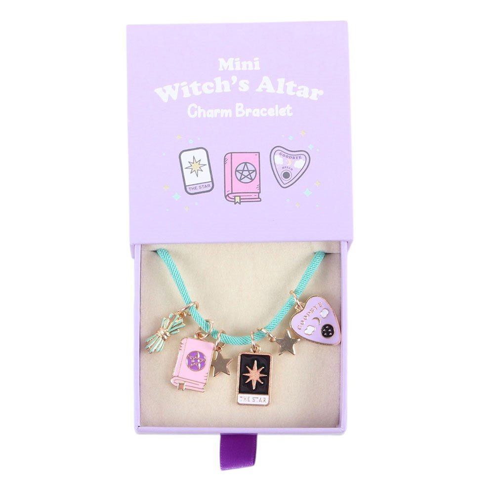 Something Different Charm-Armband Mini Witch's Altar Charm Armband – Türkis mit Emaille-Charms Kawaii