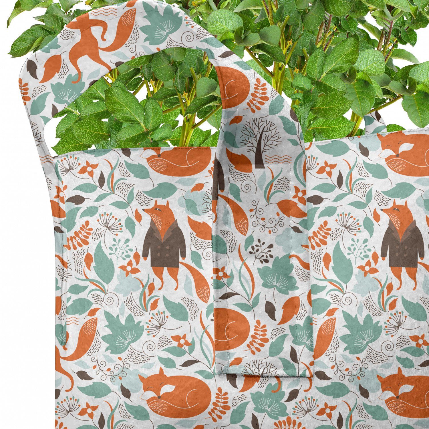 Abakuhaus Pflanzkübel Fuchs mit für Griffen Garten lustige Stofftöpfe hochleistungsfähig Pflanzen