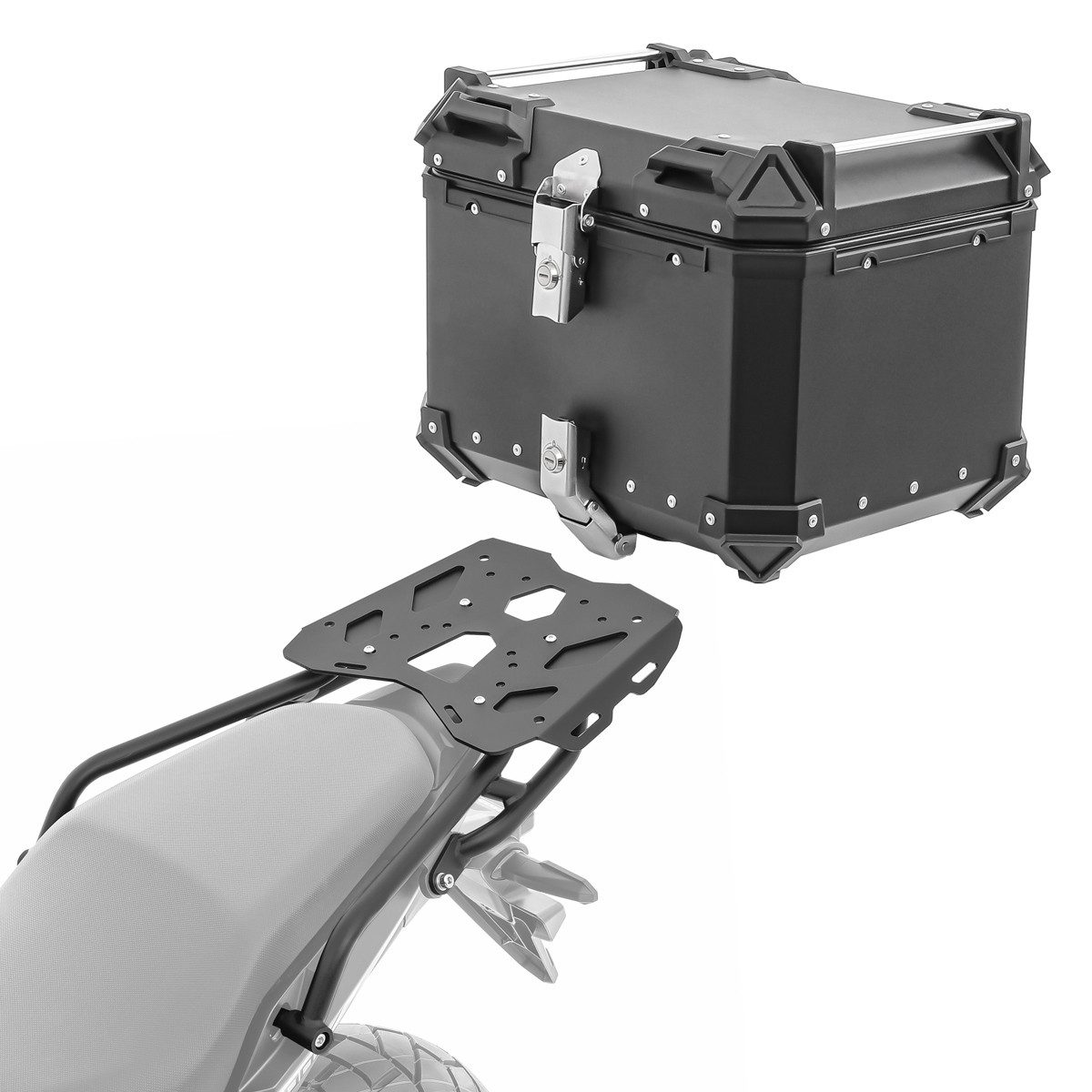 Bagtecs Topcase Set Alu Topcase + Gepäckbrücke für Honda NX 500 24-25 XB45