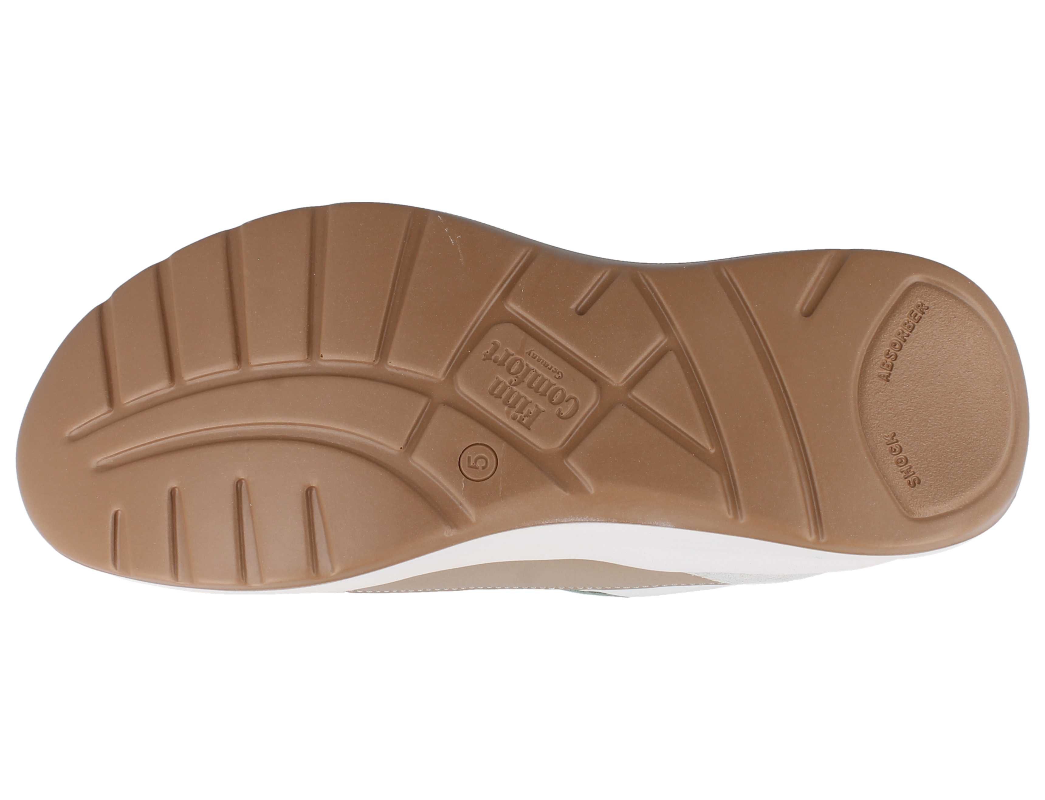 Finn Comfort FINN COMFORT Savona Damen Halbschuhe weiss sesame mint Leder - Größe: Schnürschuh Wechselfußbett
