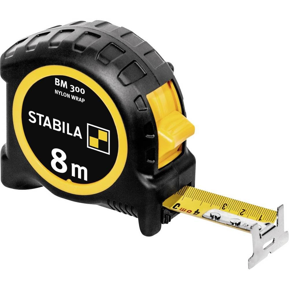 Stabila Maßband Taschenbandmaß BM 300, 8 m, doppelseitige metrische Skala 19574