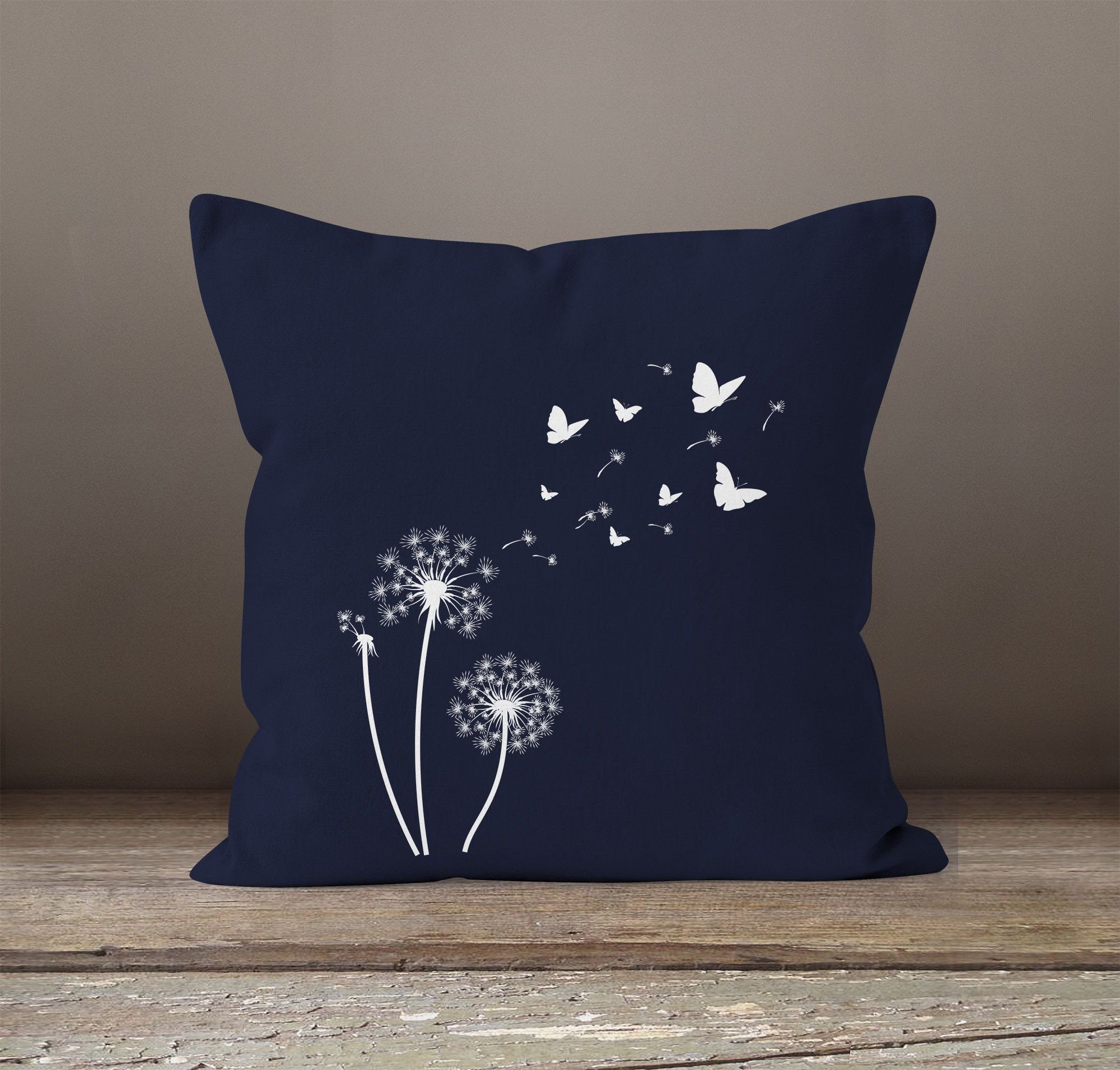 Autiga Dekokissen Kissenbezug Pusteblume Schmetterlinge Dandelion günstig online kaufen