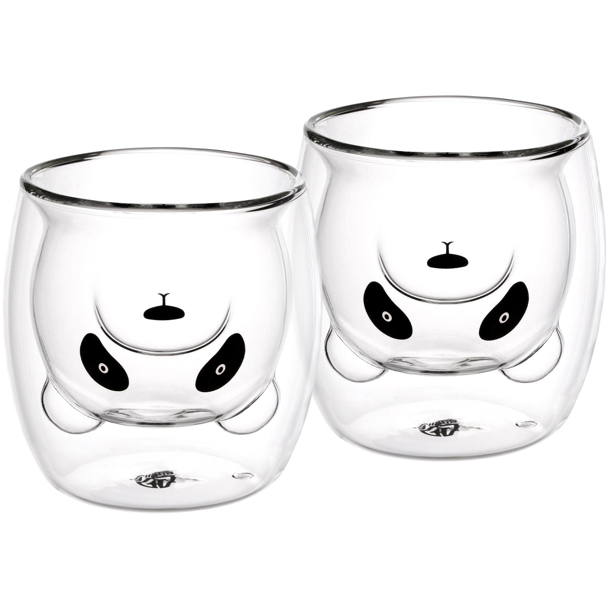 GRÄWE Glas GRÄWE Doppelwandige-Thermogläser, 245ml, 2er Set, Motiv Panda, Glas