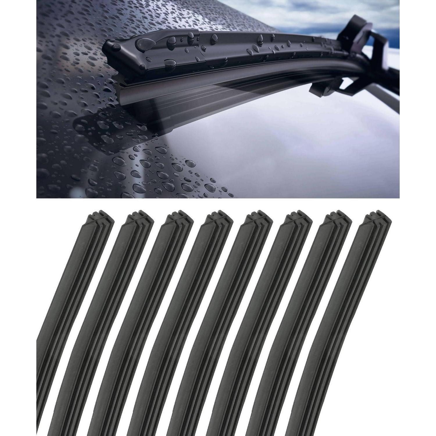 LuxusKollektion Scheibenwischblätter Scheibenwischerblätter 8 Stück 51 cm Gummi für Auto
