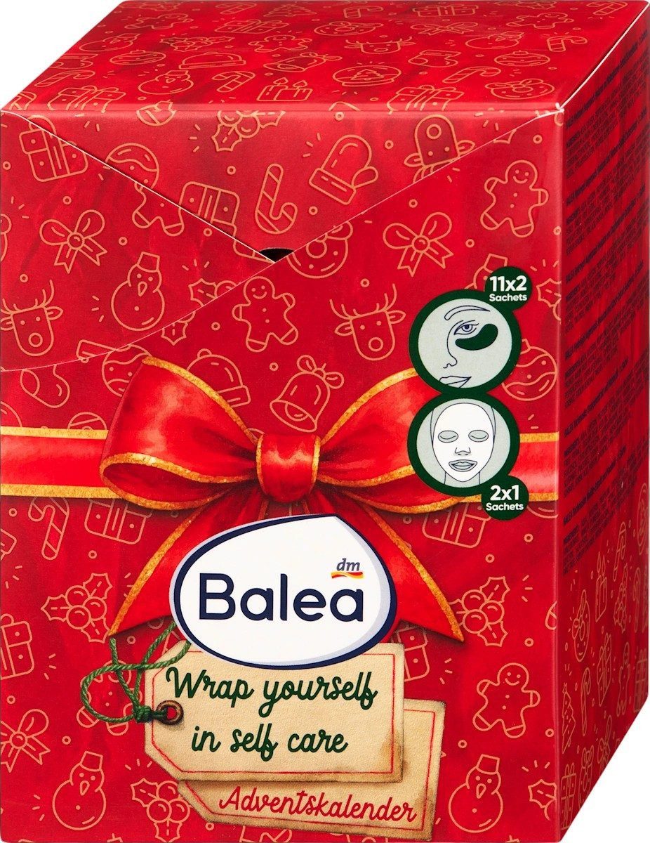 Balea Adventskalender Adventskalender 2026 Wrap yourself in self care, 1 St (24-tlg) (Packung), Mit Hyaluron
