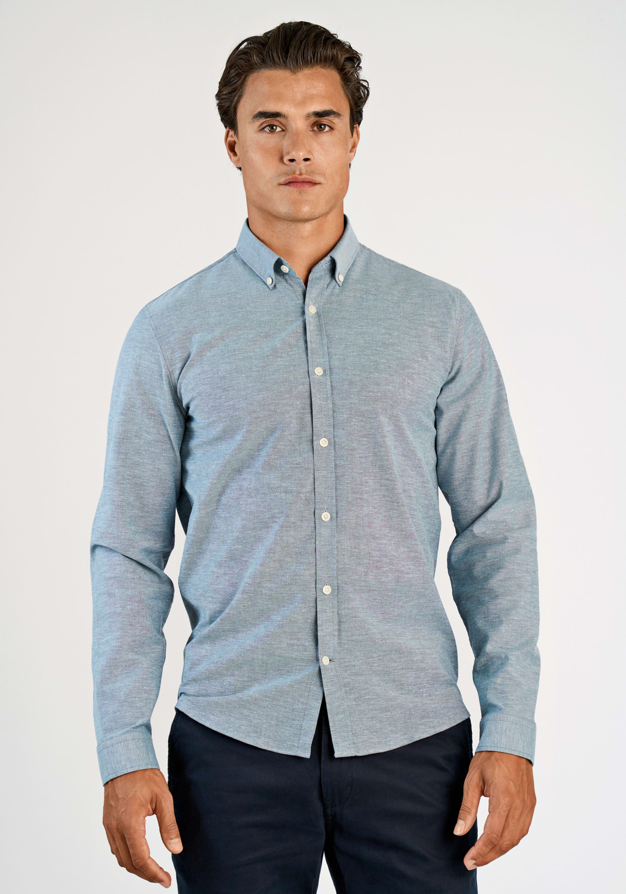 LINDBERGH Langarmhemd mit Button-Down-Kragen
