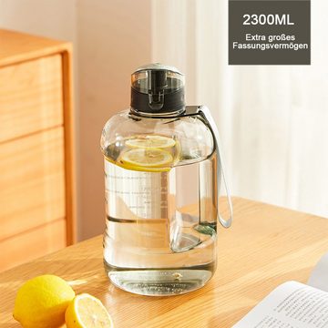 zggzerg Trinkflasche 2,3L Trinkflasche Sport Wasserflasche mit deckel Groß Sportflasche