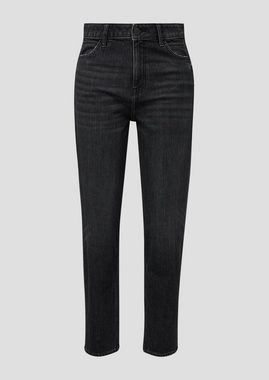 s.Oliver 7/8-Jeans Ankle-Jeans / Regular Fit / High Rise / Tapered Leg Label-Patch, Waschung, Nieten